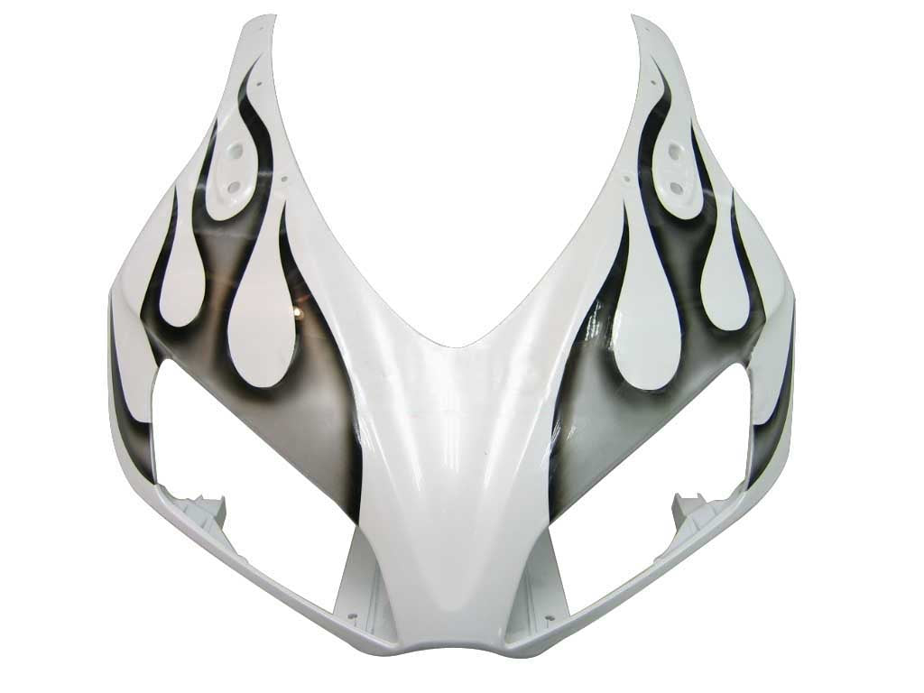 Amotopart Fairings Honda CBR1000RR 2006-2007 Fairing White and Black Silver Flame Racing Fairing Kit