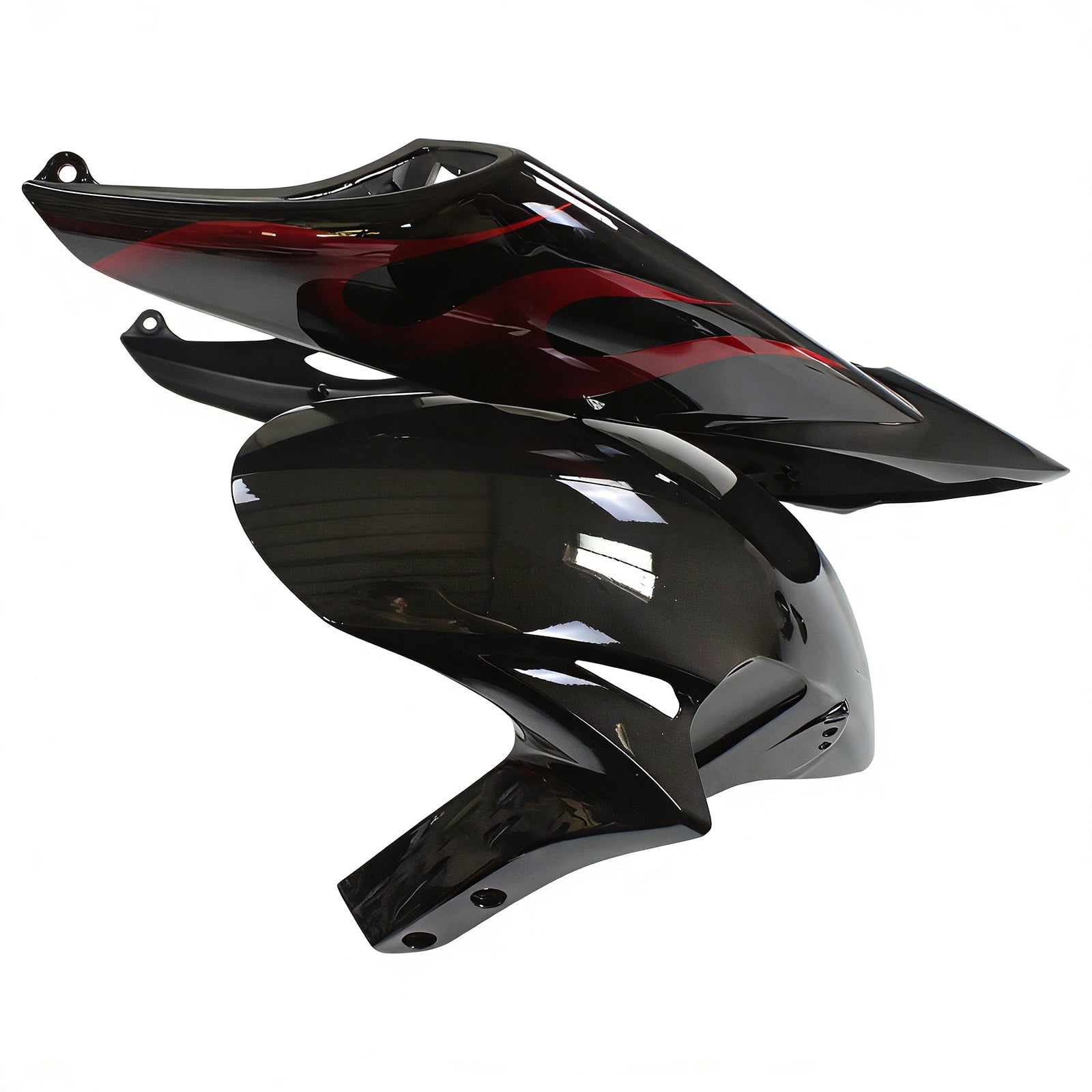 Amotopart Fairings Honda CBR1000RR 2006-2007 Fairing Flame Shark Racing Black & Red Fairing Kit