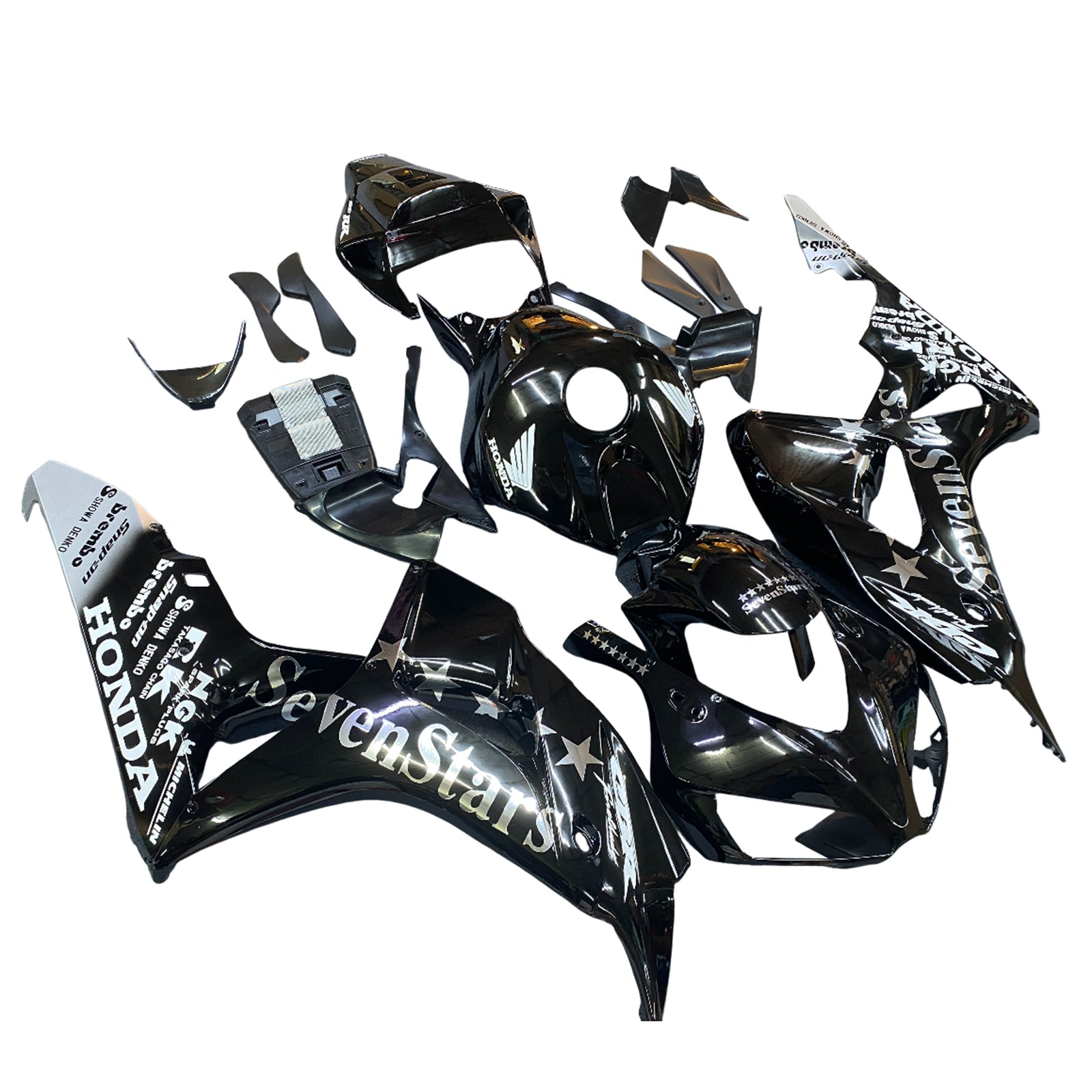 Amotopart Carene Honda CBR1000RR 2006-2007 Carena SevenStars Racing Kit carena nera
