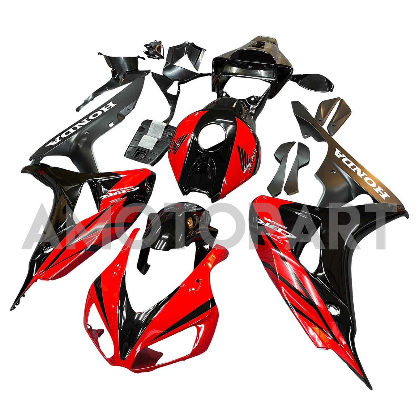 Aotopart Fairings CBR1000RR 2006-2007 Fairing Black and Red Fairing Zestaw