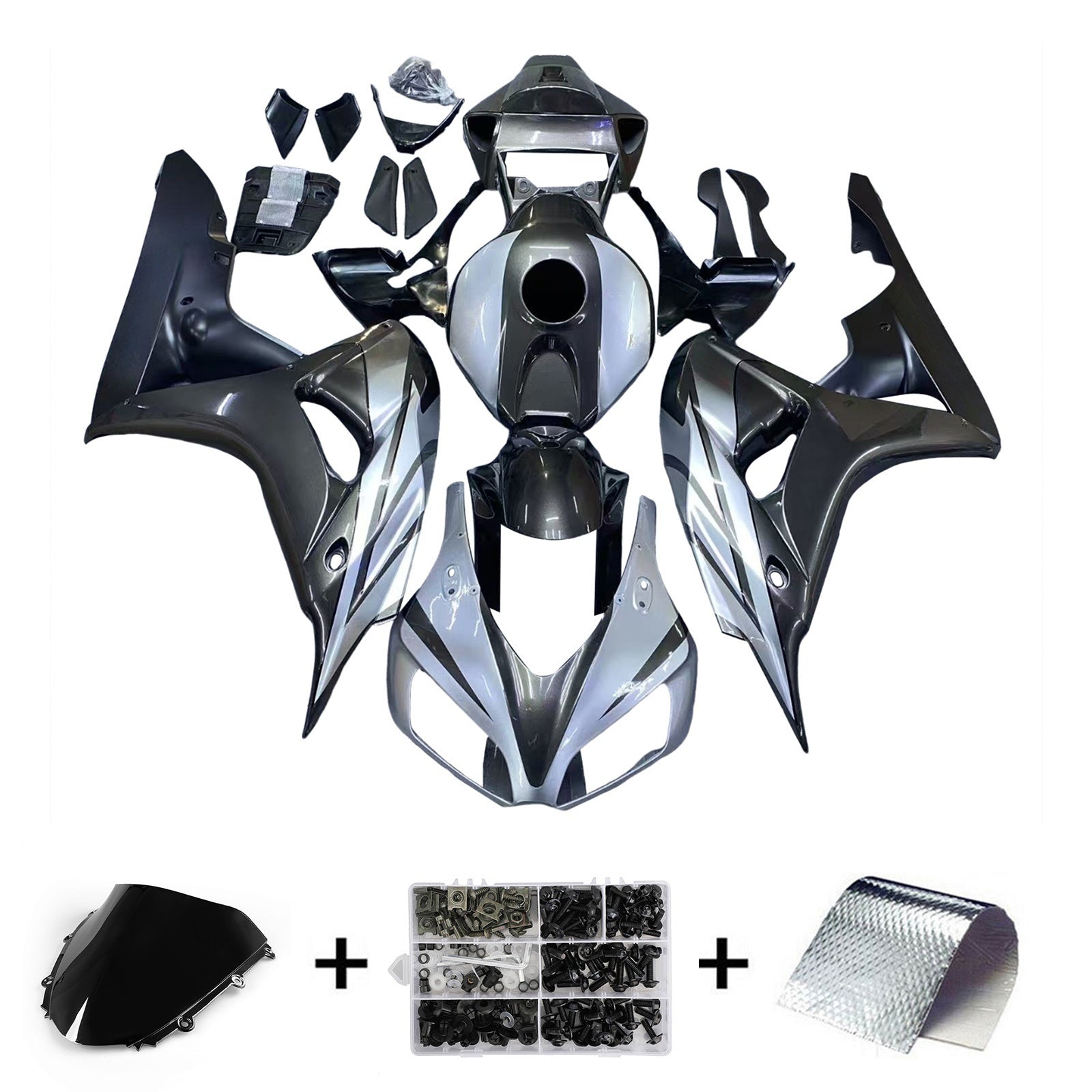 Amotopart 2006-2007 CBR1000RR Honda Fairing Grey Kit