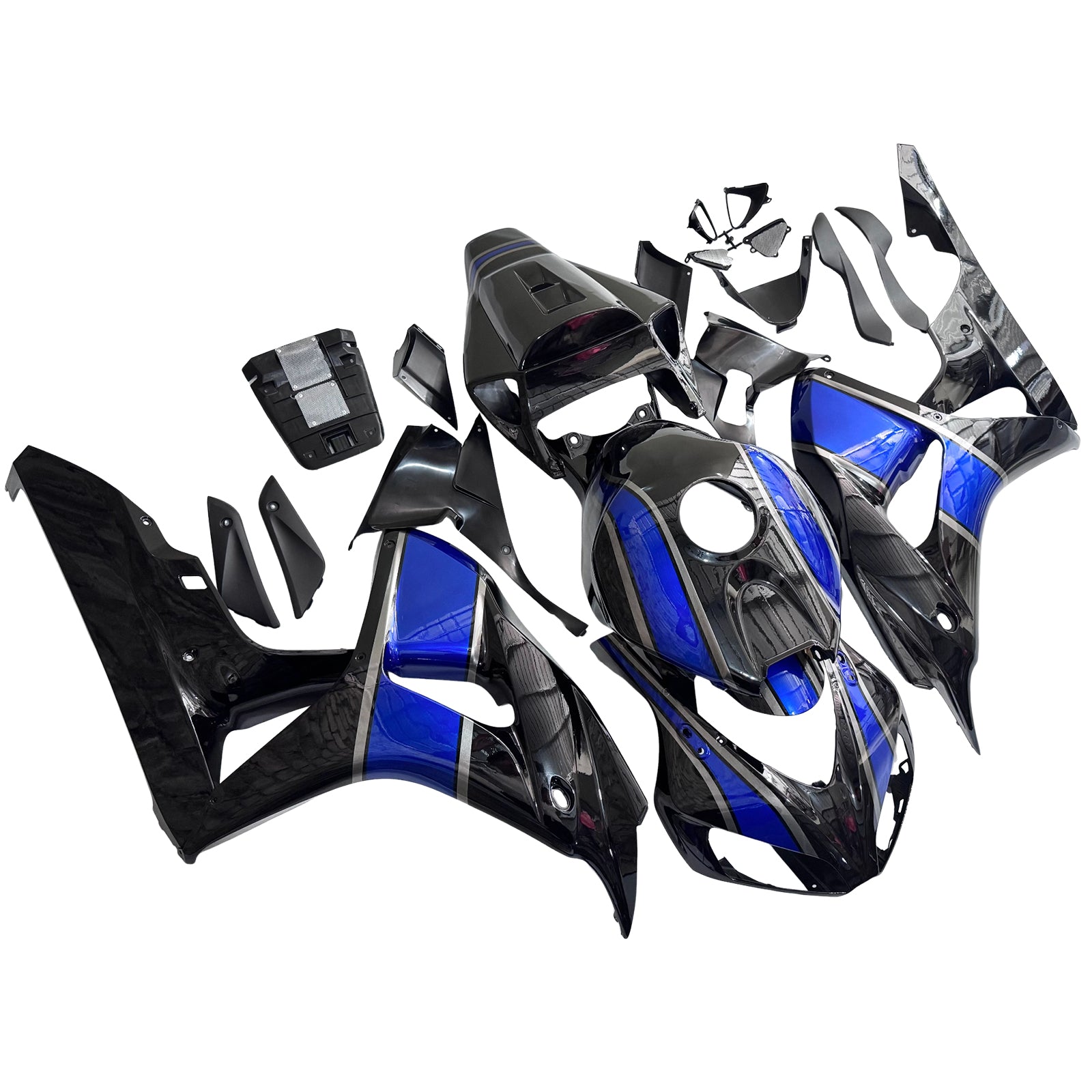 Amotopart 2006-2007 Honda CBR1000RR Black Blue Fairing Kit