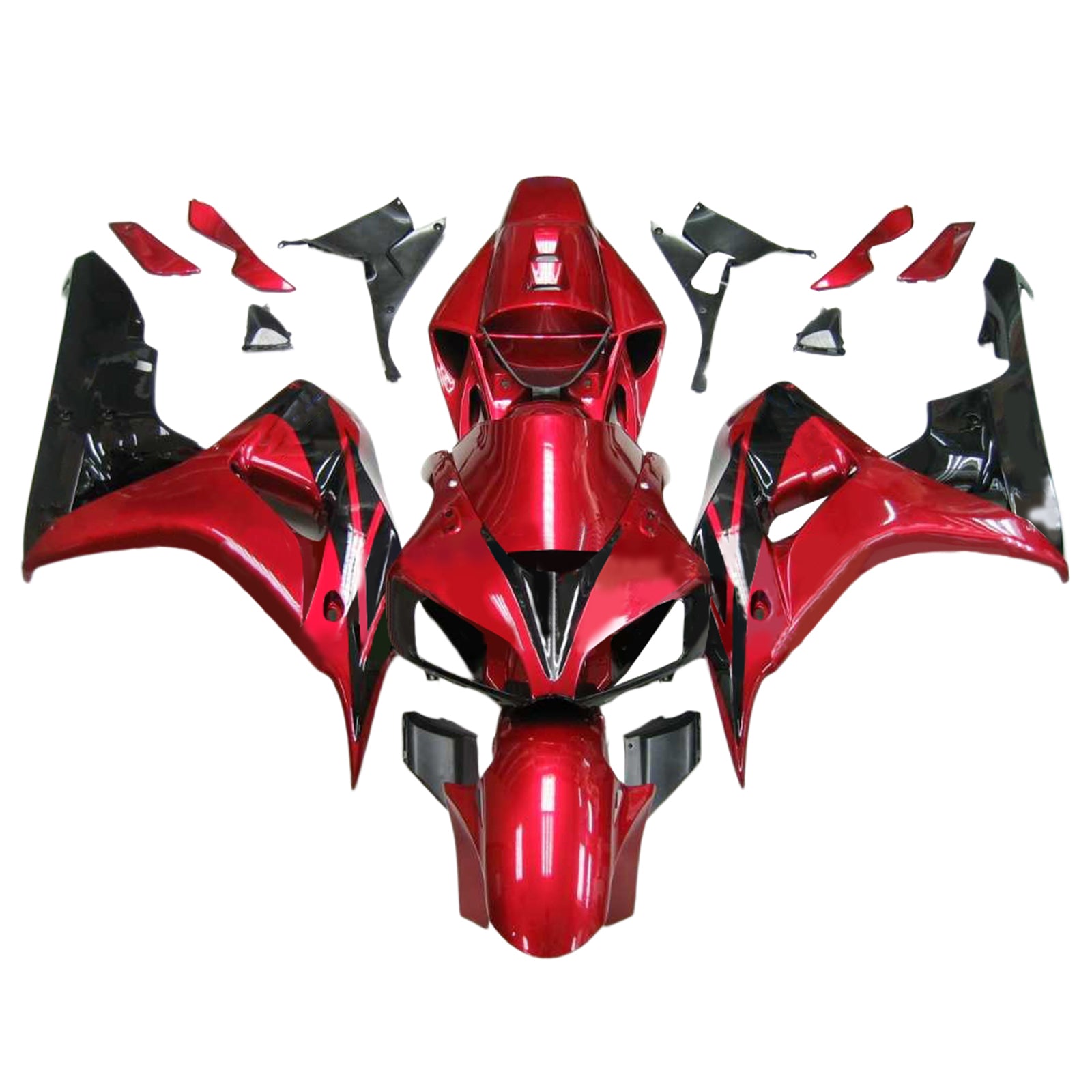 Amotopart 2006-2007 Honda CBR1000RR Fairing Red Black Sliver Kit
