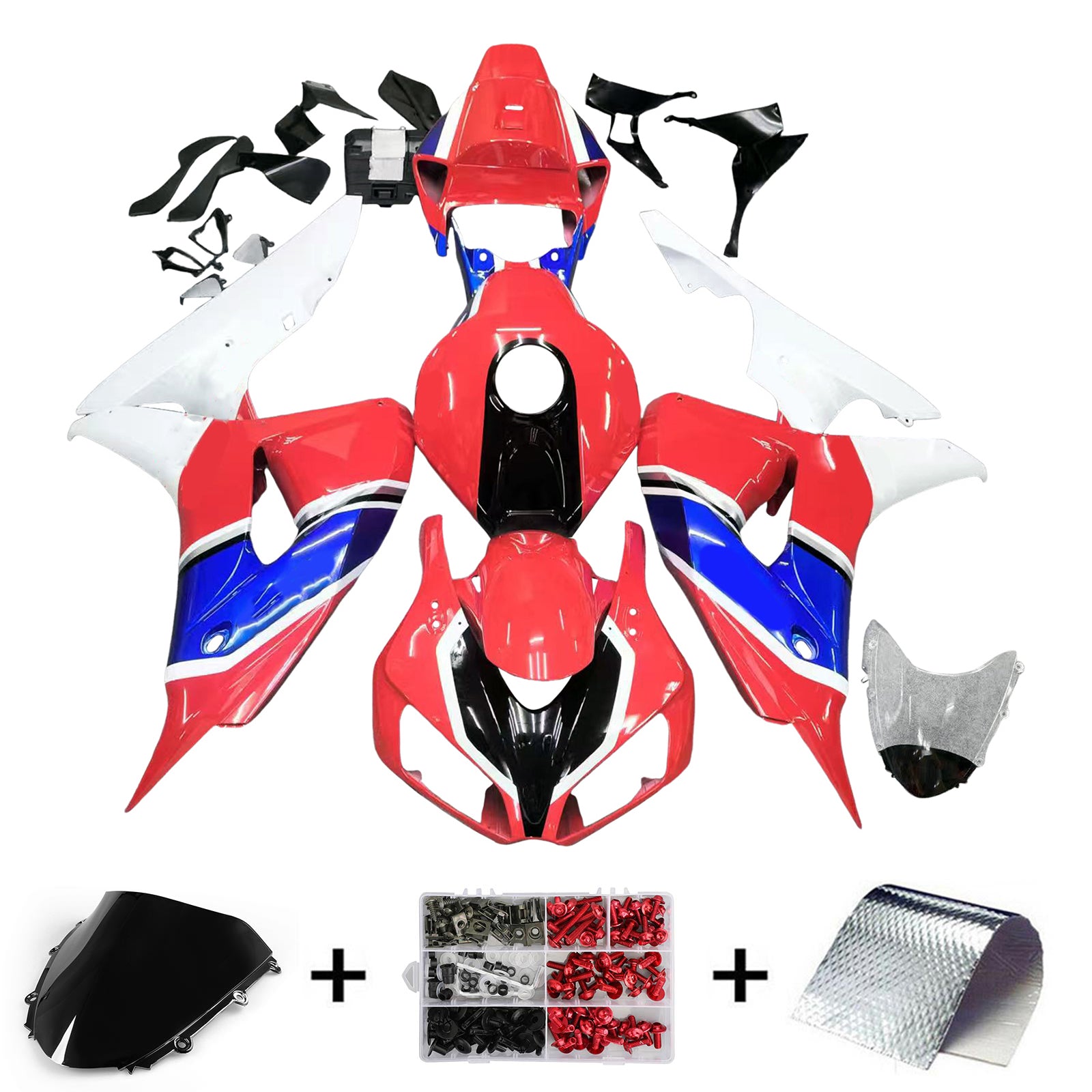 Amotopart 2006-2007 Honda CBR1000RR FAIRION ORANGE RED REPSOL KIT