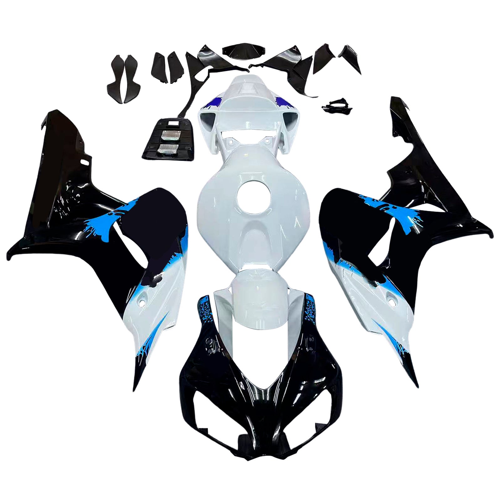 Amotopart 2006-2007 Honda CBR1000RR Spilled Paint Pattern Fairing Kit