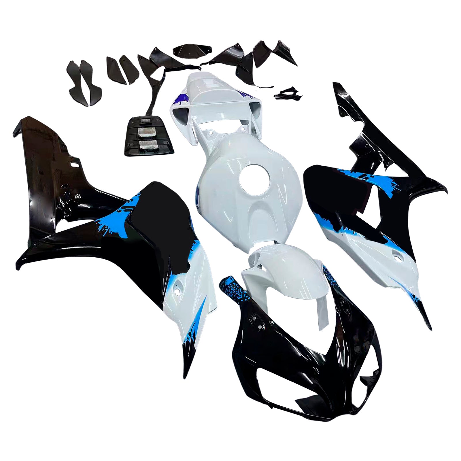 Amotopart 2006-2007 Honda CBR1000RR Spilled Paint Pattern Fairing Kit