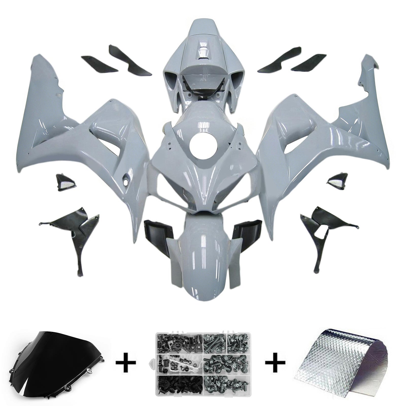 Amotopart 2006-2007 Honda CBR1000RR Grey Fairing Kit