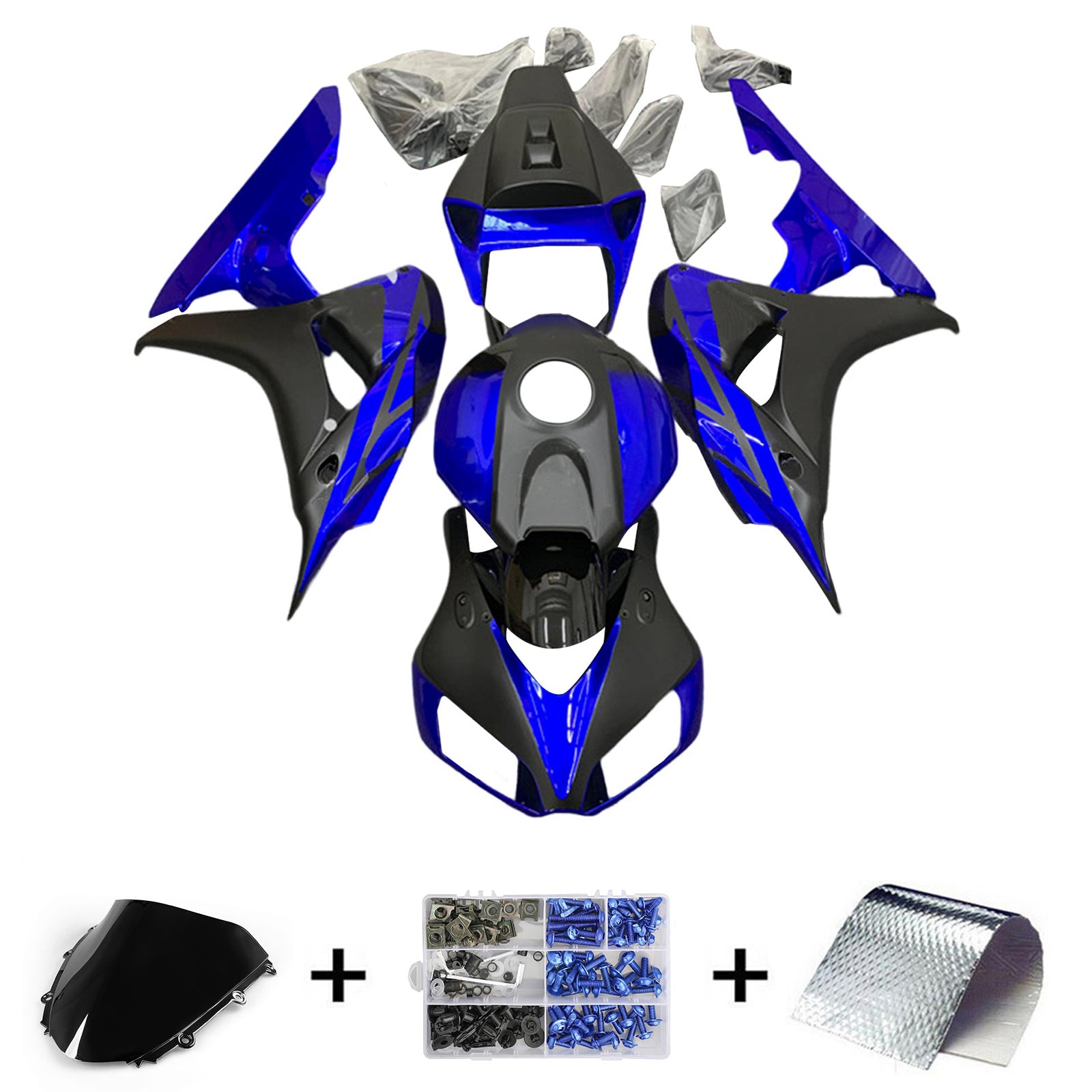 Amotopart 2006-2007 Honda CBR1000RR Blue & Black Failing Kit