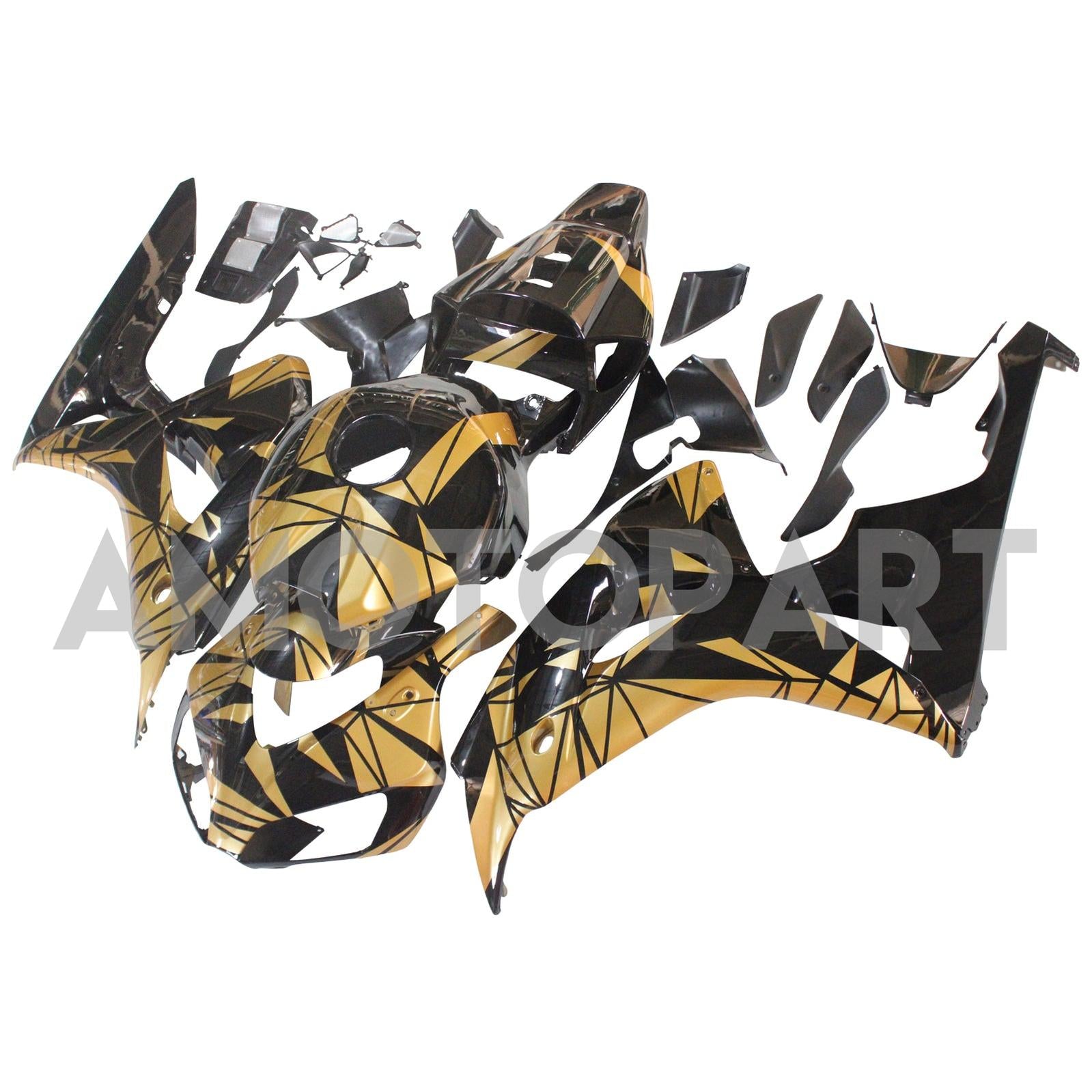 Amotopart 2006-2007 Honda CBR1000RR Gold&Black Fairing Kit