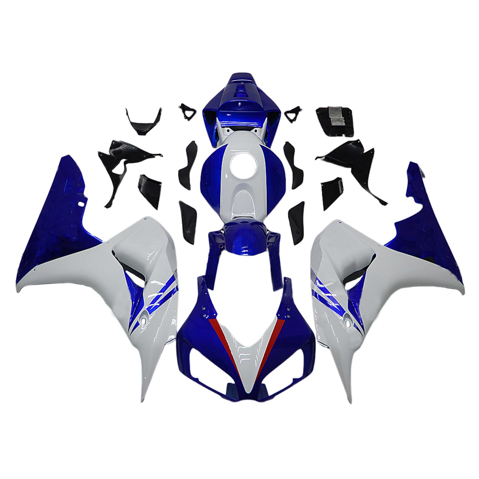 Amotopart 2006-2007 Honda CBR1000RR White&Blue Fairing Kit