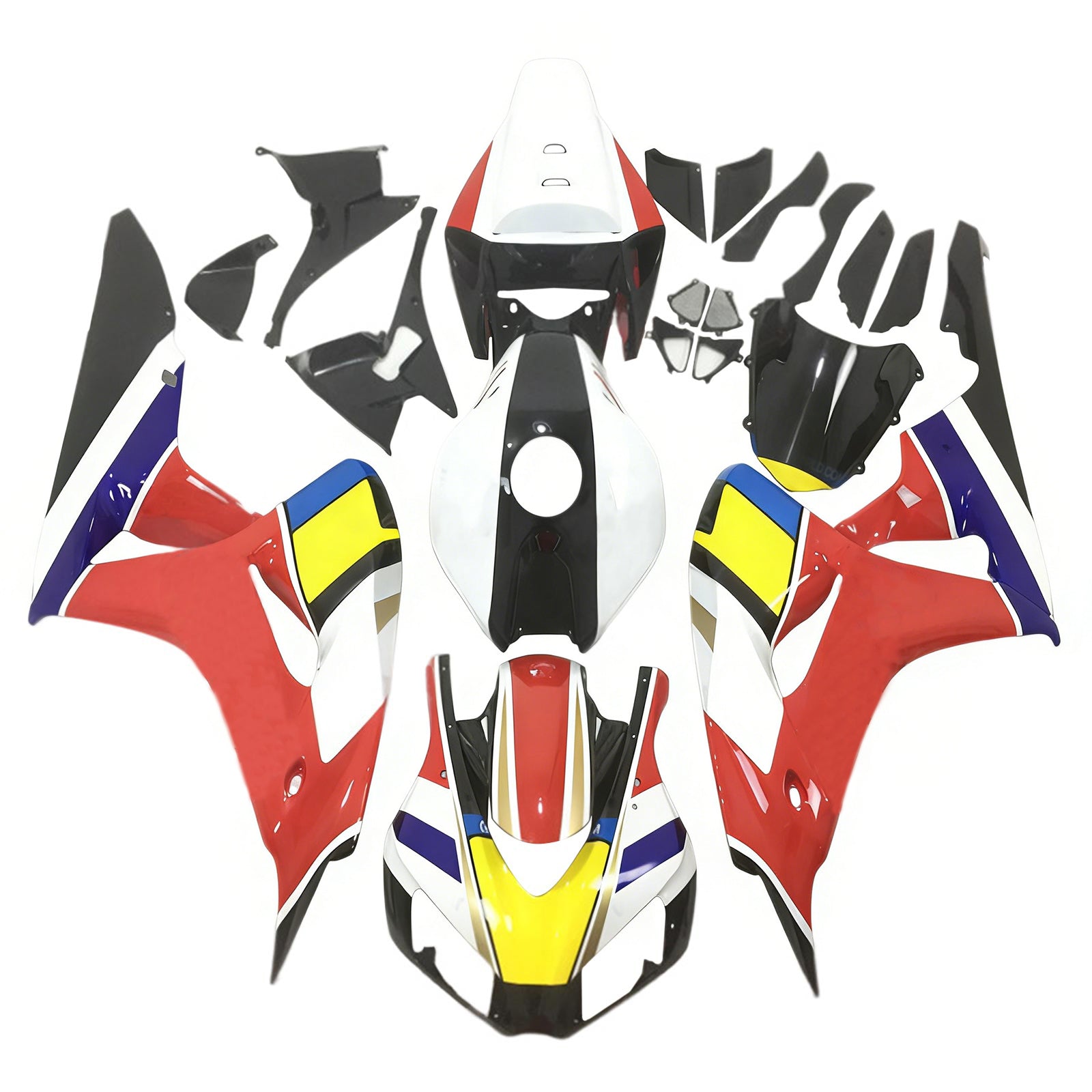 Amotopart 2006-2007 Honda CBR1000RR Red & Yellow Failing Kit