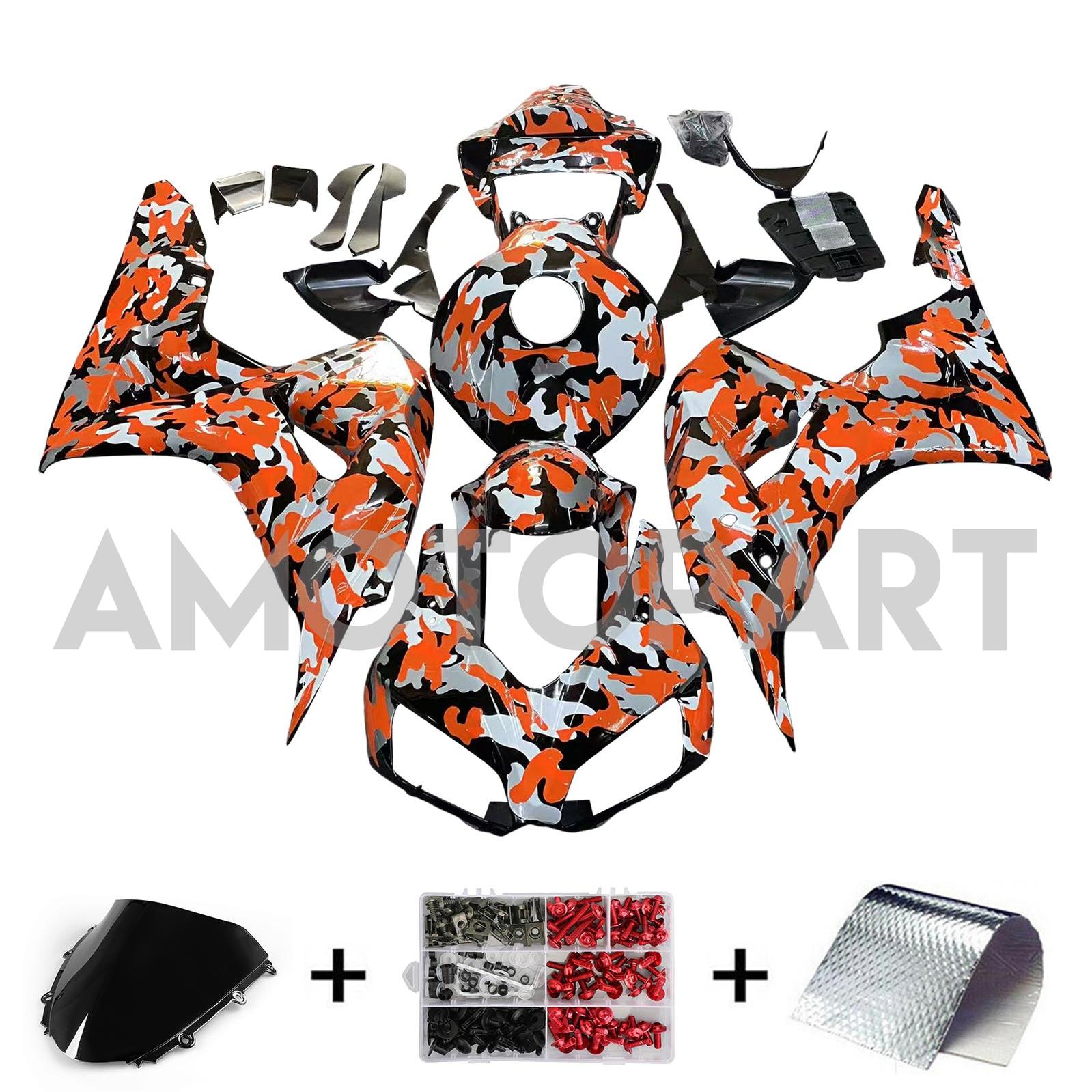 Amotopart 2006-2007 Honda CBR1000RR Red Camouflage Fairing Kit
