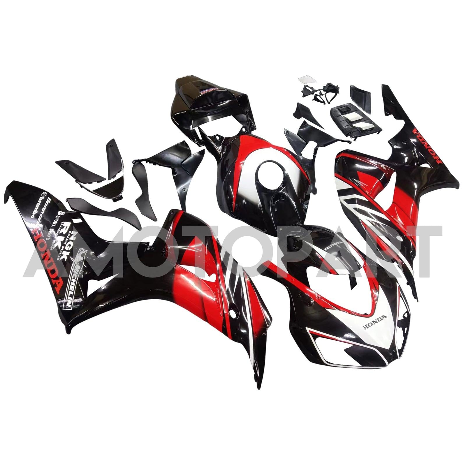 Amotopart 2006-2007 Honda CBR1000RR Red&Black Fairing Kit