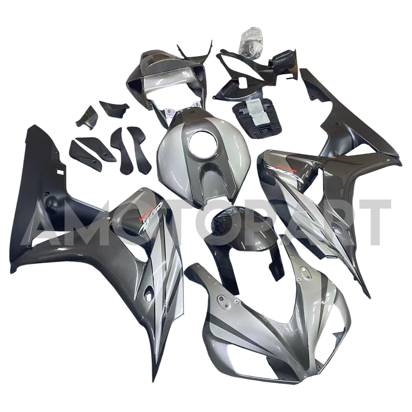 Amotopart 2006-2007 Honda CBR1000RR Grey&Silver Fairing Kit