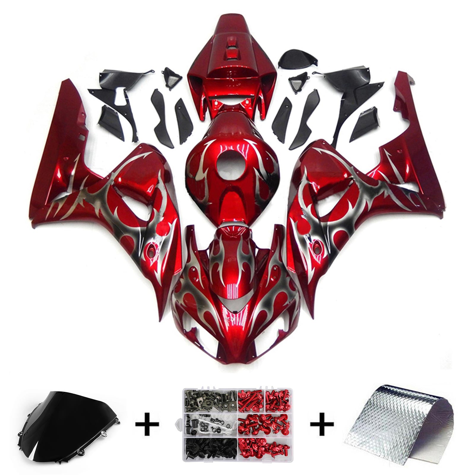 Amotopart 2006-2007 Honda CBR1000RR Red Fairing Kit