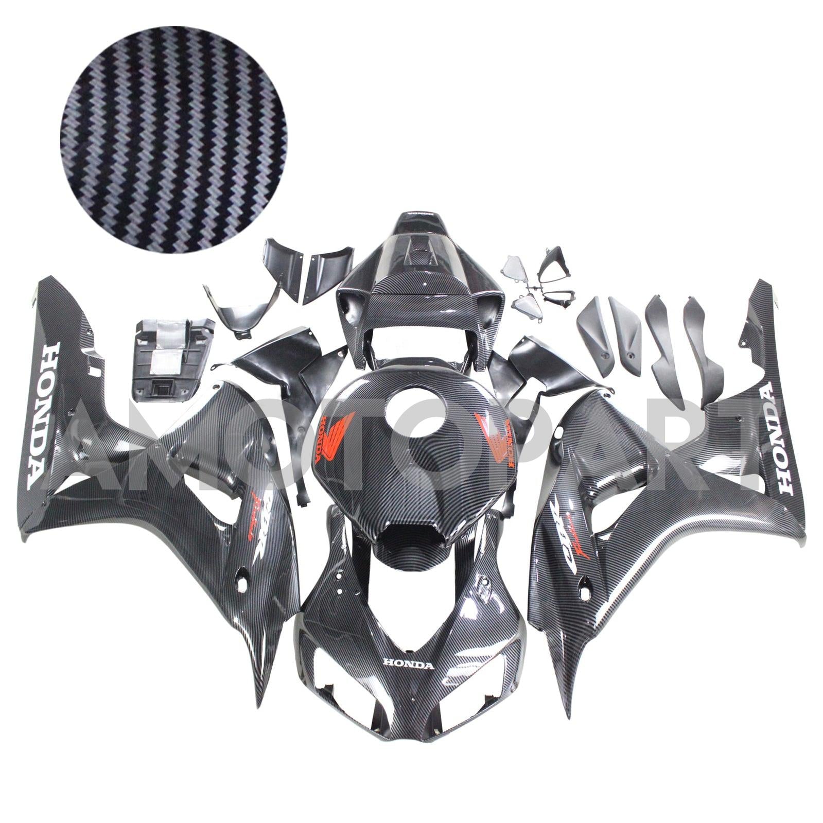 AMOTOPART 2006-2007 Honda CBR1000RR Coliber Black Fairing Kit