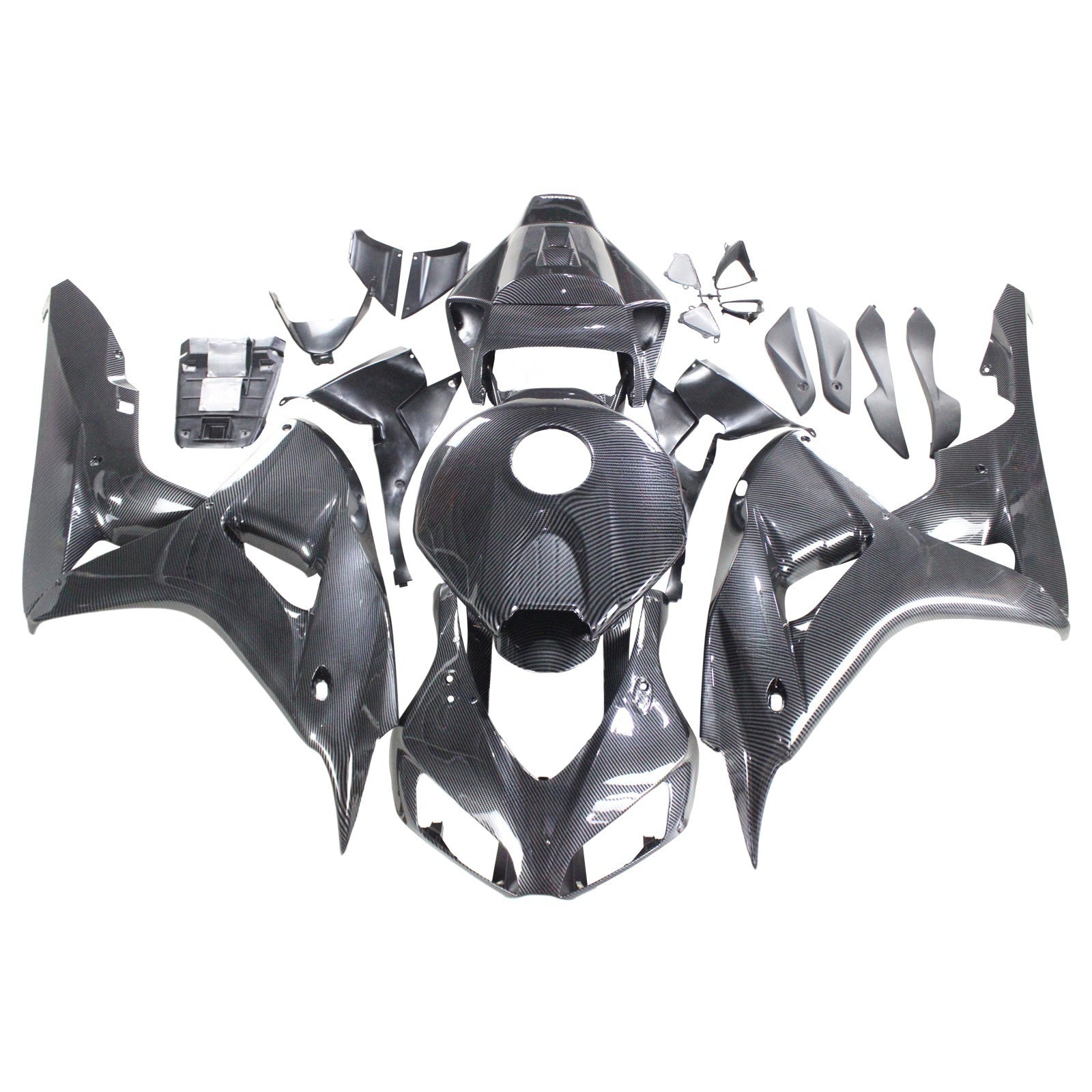 Amotopart 2006-2007 Honda CBR1000rr en fibre de carbone Kit de carénage noir