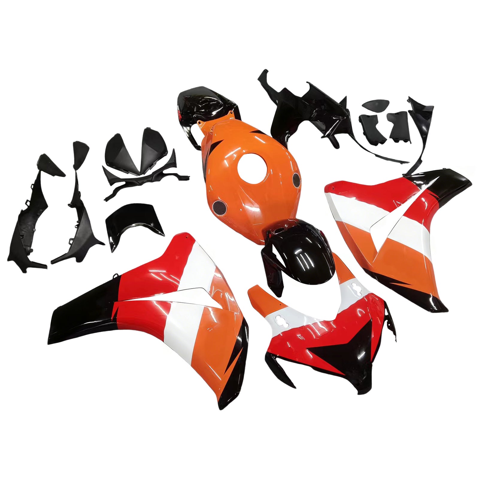 Amotopart 2008-2011 Honda CBR1000RR Orange&Red Fairing Kit