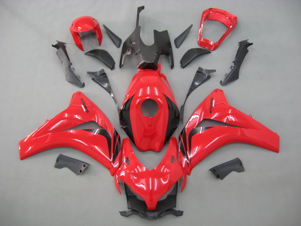 Amotopart 2008-2011 Honda CBR1000RR Glossy Red Black Fairing Kit