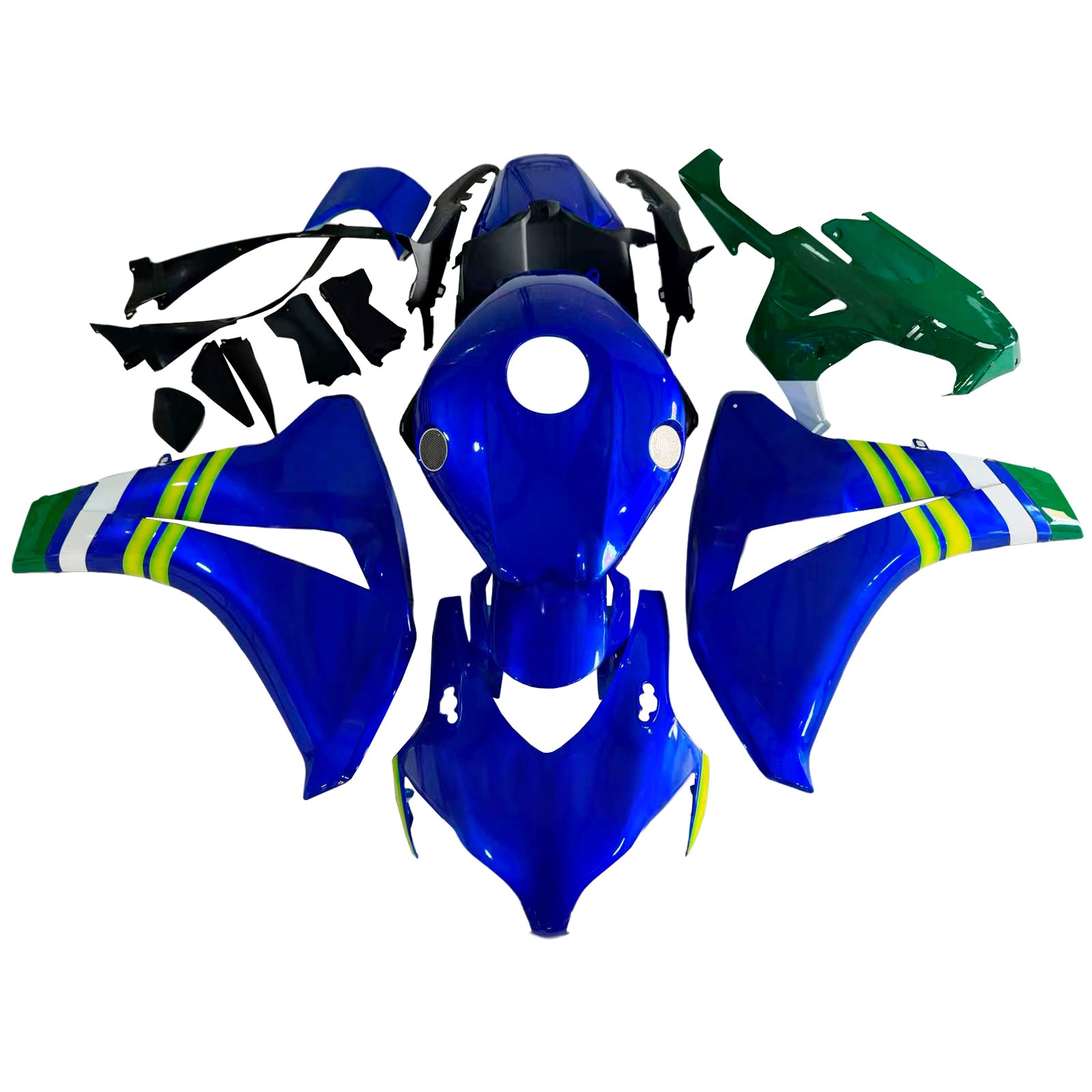 Amotopart 2008-2011 Honda CBR1000RR Glossy Blue Fairing Kit