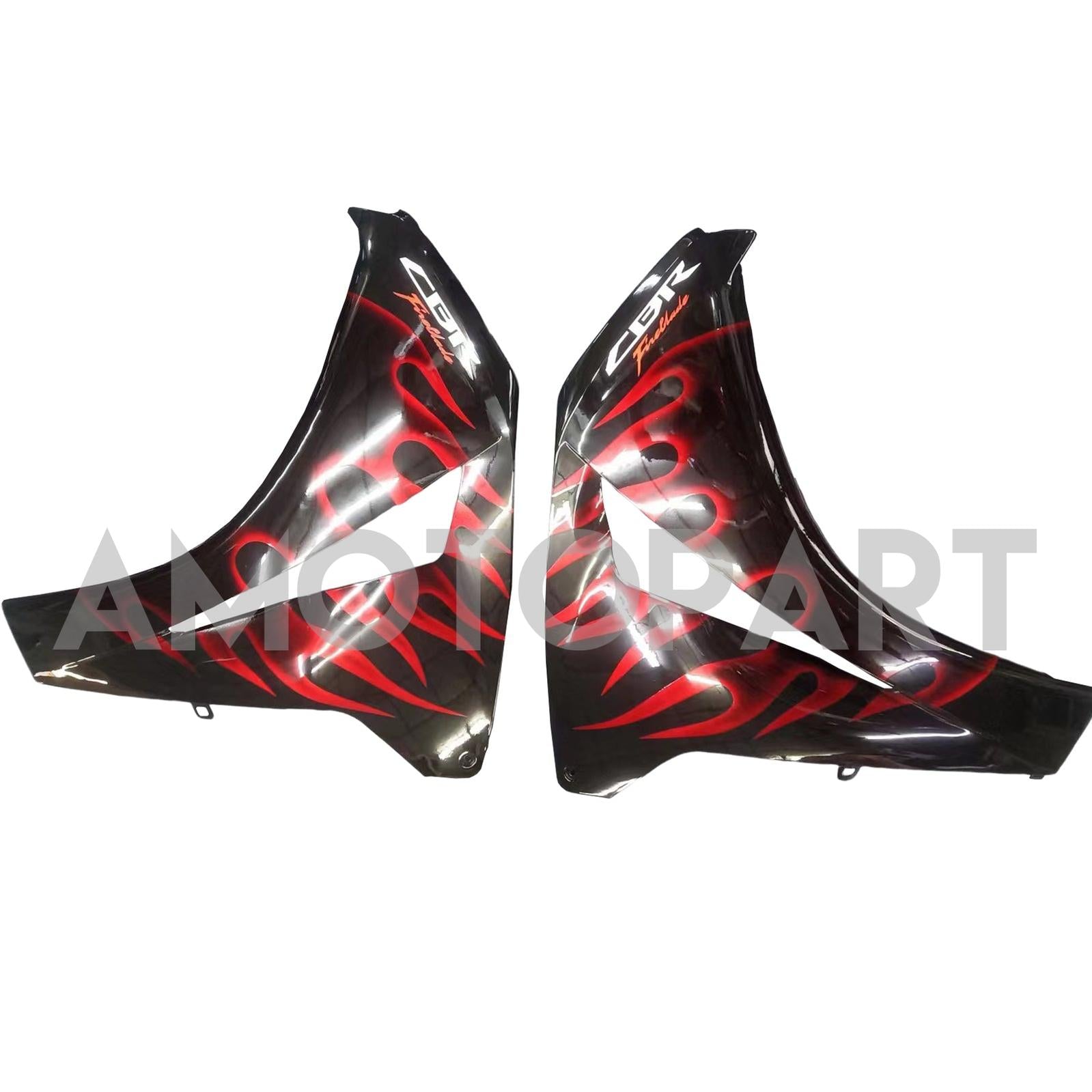 Amotopart 2008-2011 Kit carena Honda CBR1000RR nera e rossa fiamma