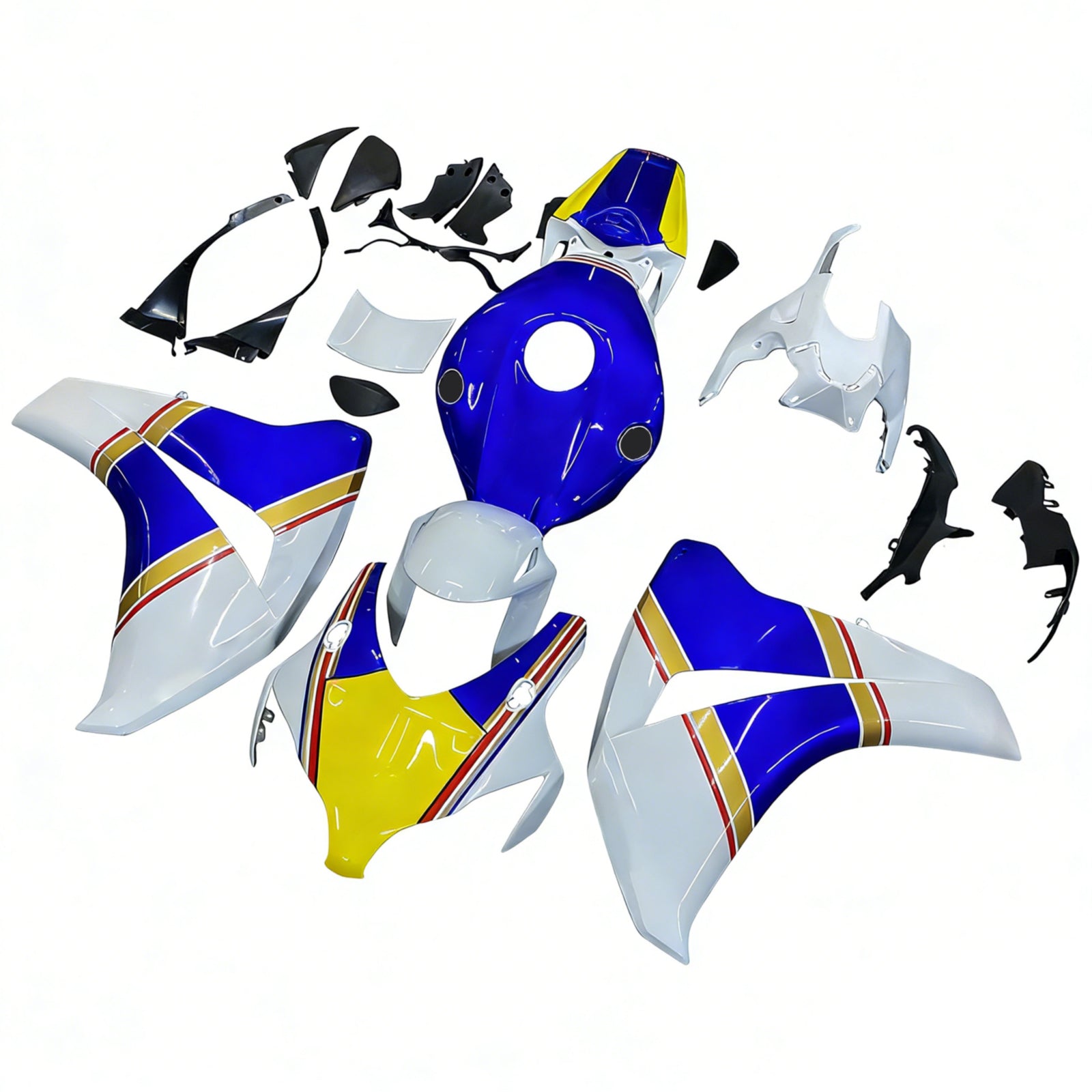 Amotopart 2008-2011 Honda CBR1000RR Blau&Gelber Verkleidungssatz