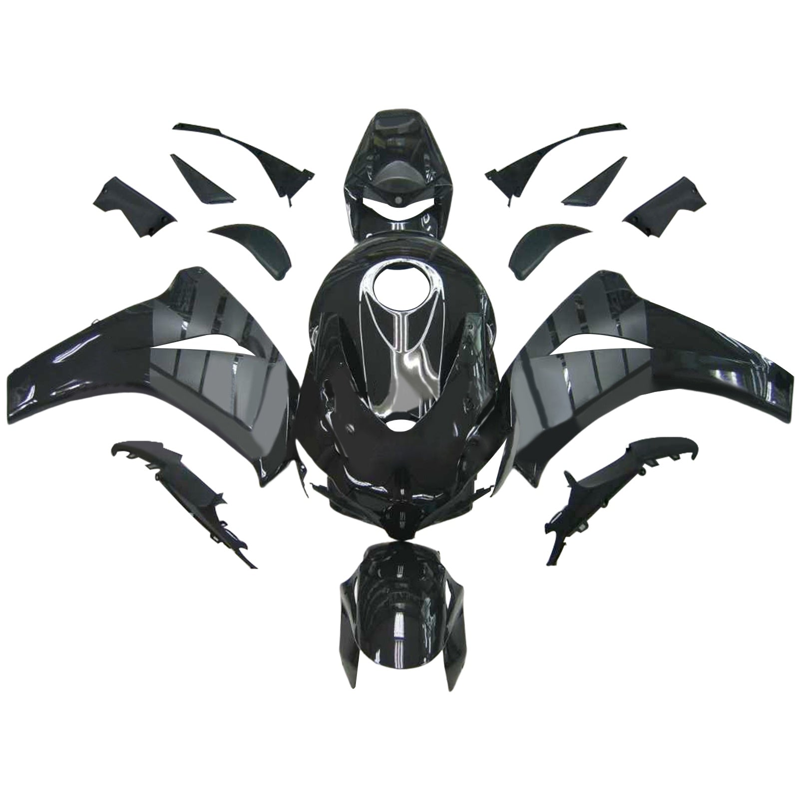 Amotopart 2008-2011 Honda CBR1000RR Gloss&Matte Black Fairing Kit