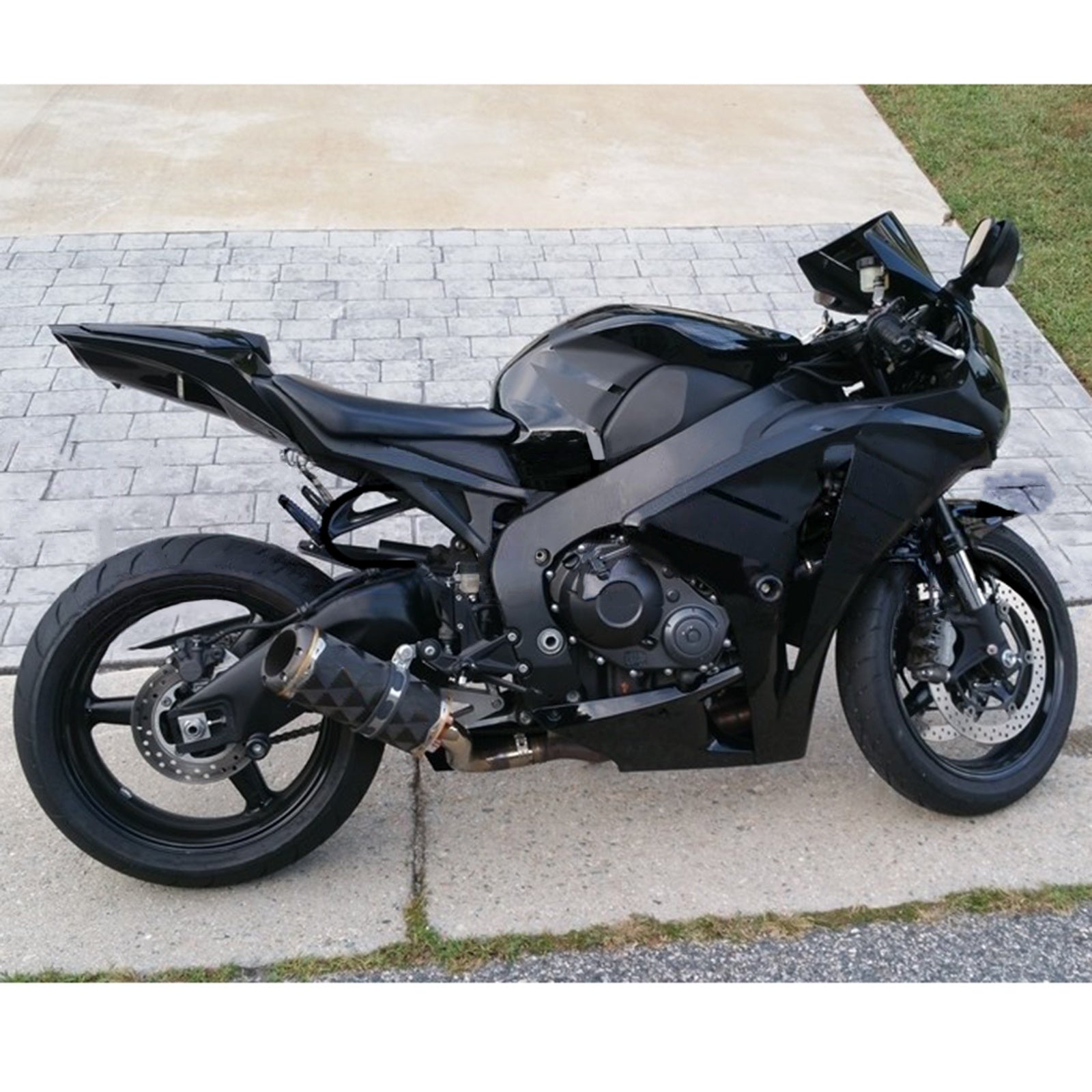 Amotopart 2008-2011 Honda CBR1000RR Gloss&Matte Black Fairing Kit