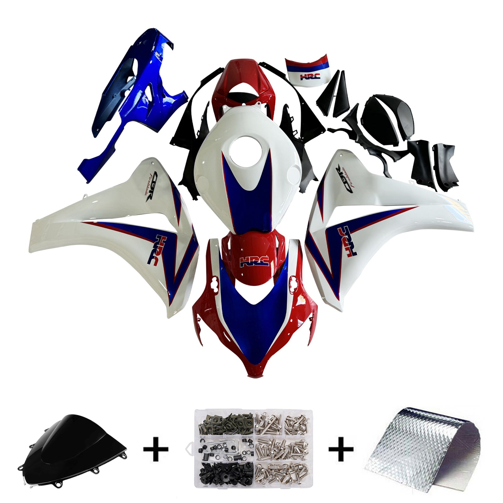 Amotopart Honda CBR1000RR 2008-2011 Blue&Red Fairing Kit