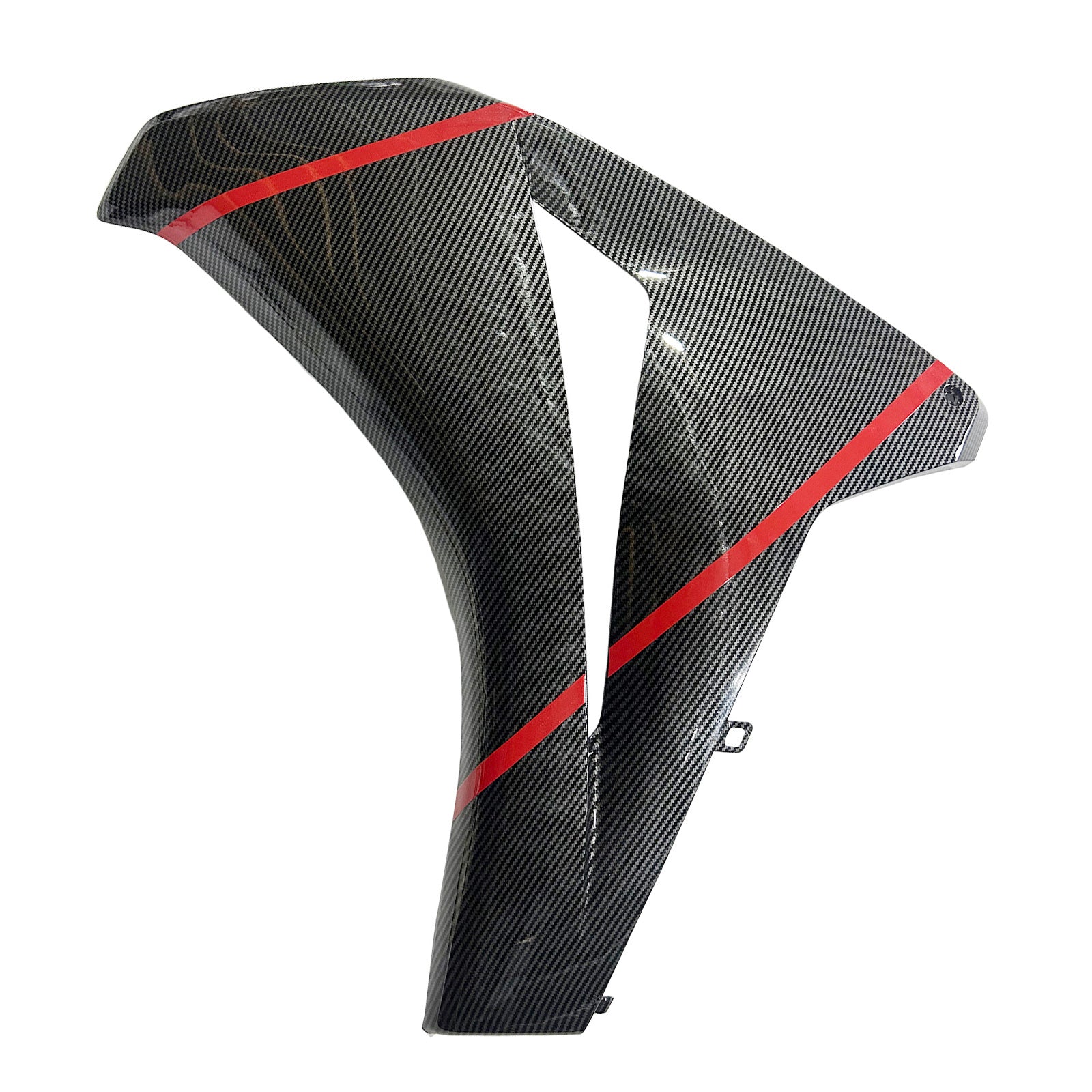 Amotopart Honda CBR1000RR 2008-2011 Look en fibre de carbone avec kit de carénage de ligne rouge