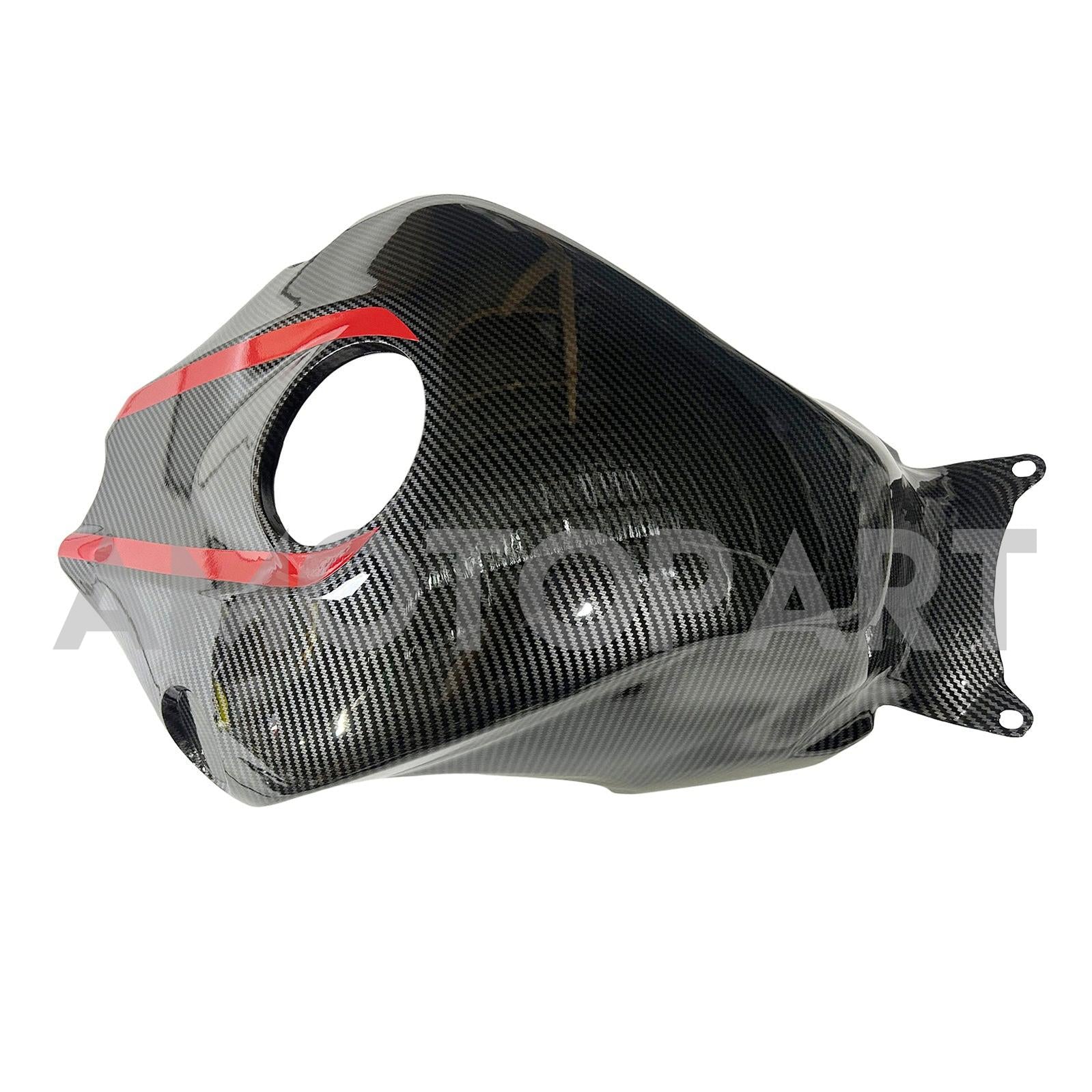 Amotopart Honda CBR1000RR 2008-2011 Look en fibre de carbone avec kit de carénage de ligne rouge