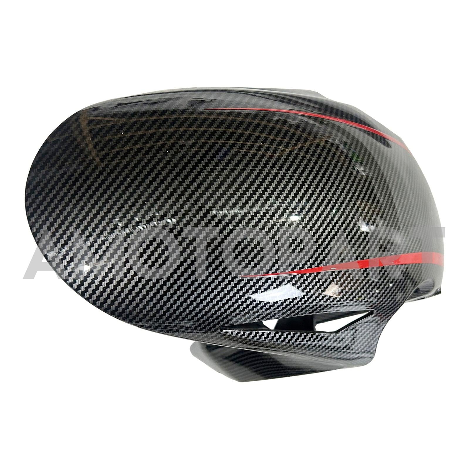Amotopart Honda CBR1000RR 2008-2011 Look en fibre de carbone avec kit de carénage de ligne rouge