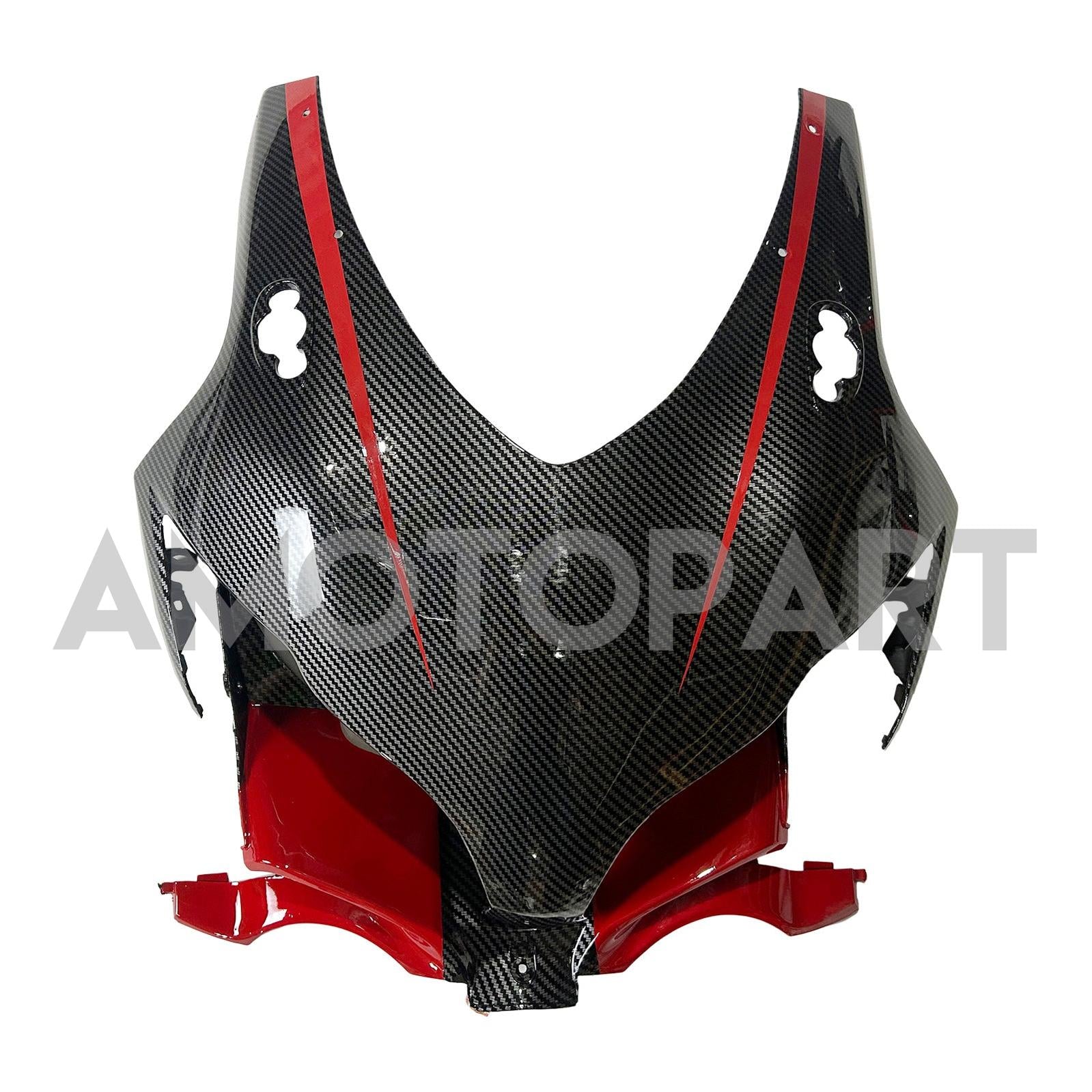Amotopart Honda CBR1000RR 2008-2011 Look en fibre de carbone avec kit de carénage de ligne rouge