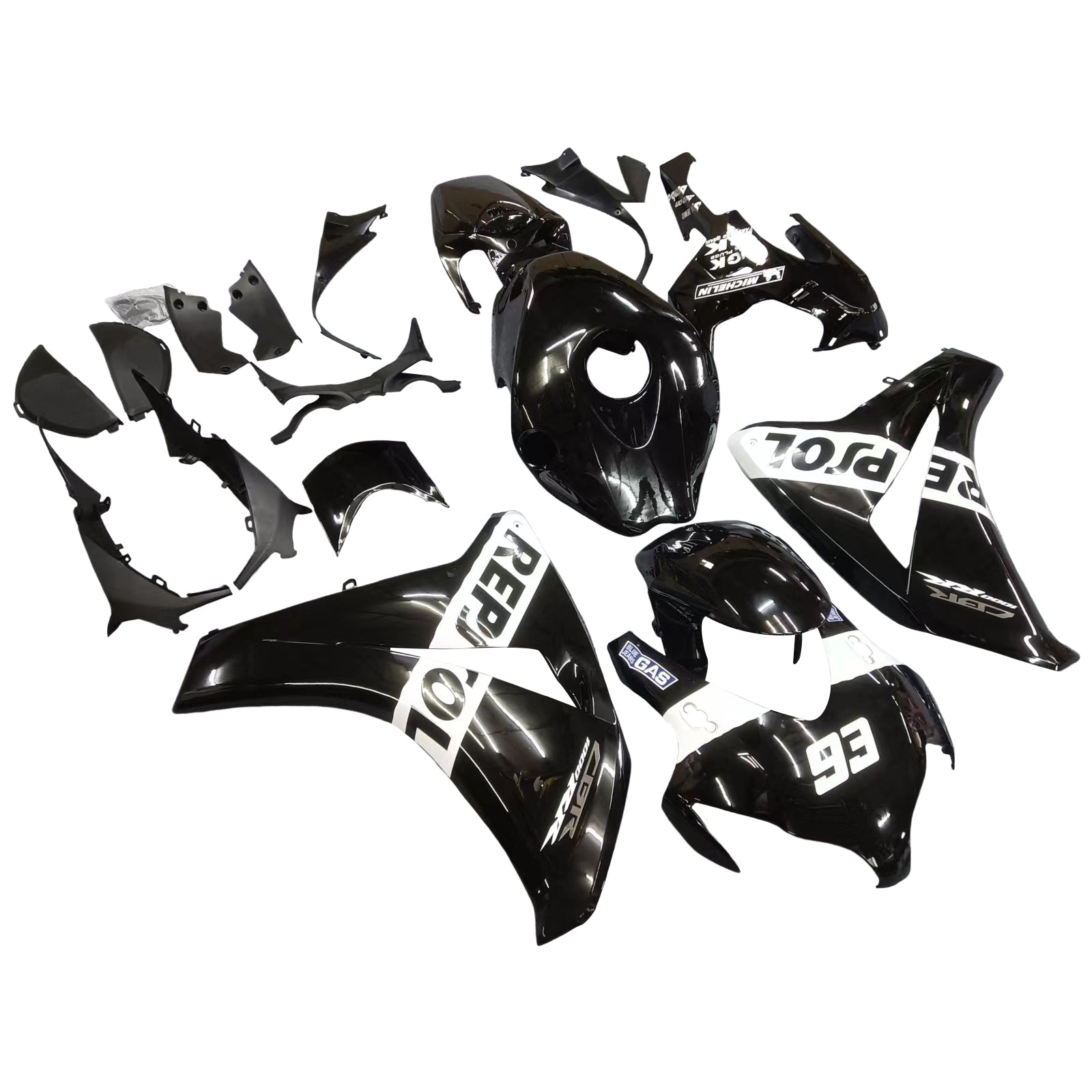 Amotopart Honda CBR1000RR 2008-2011 Black&White Fairing Kit