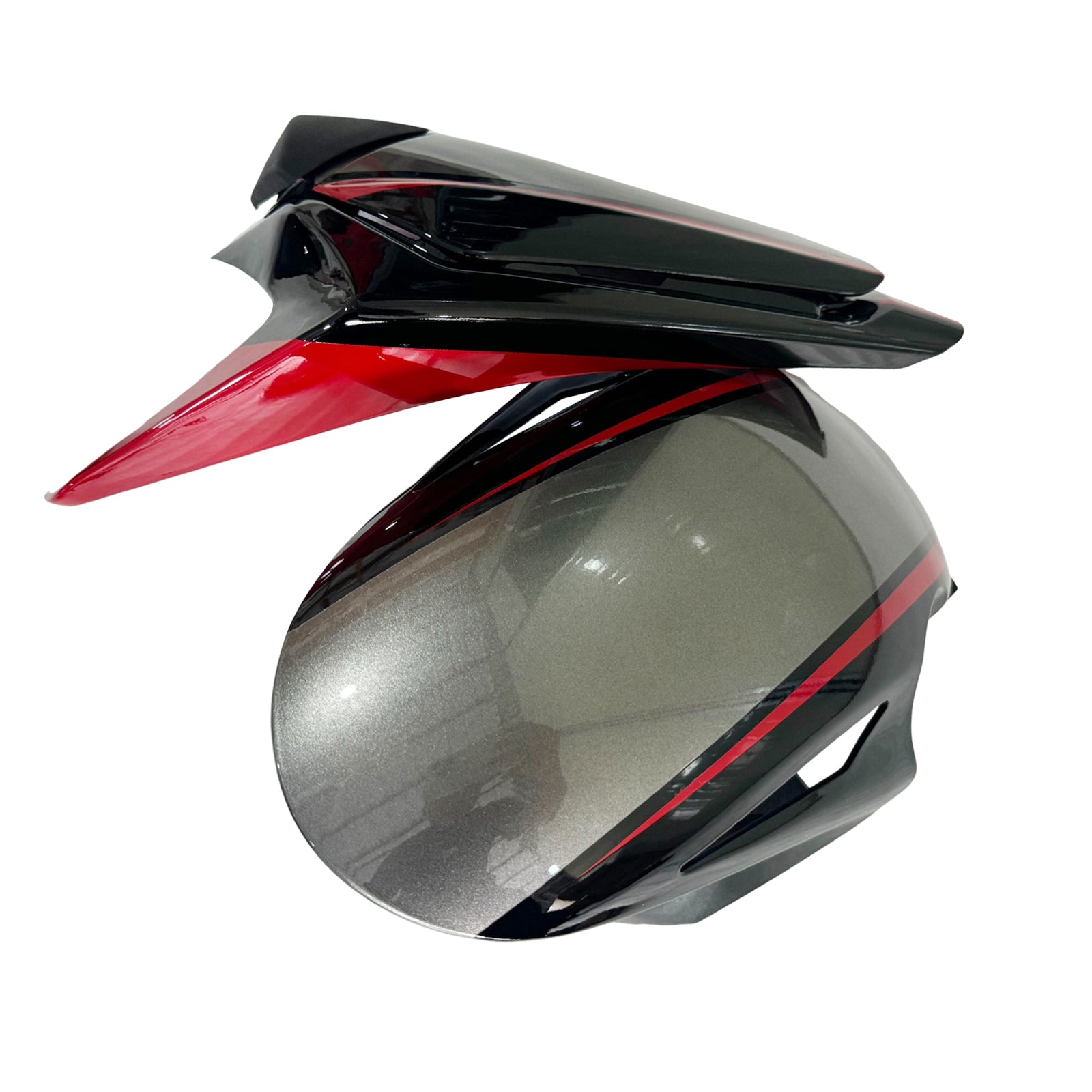 Amotopart 2008-2011 Honda CBR1000RR ciemnoszary z czerwonym zestawem owiewki Stripe