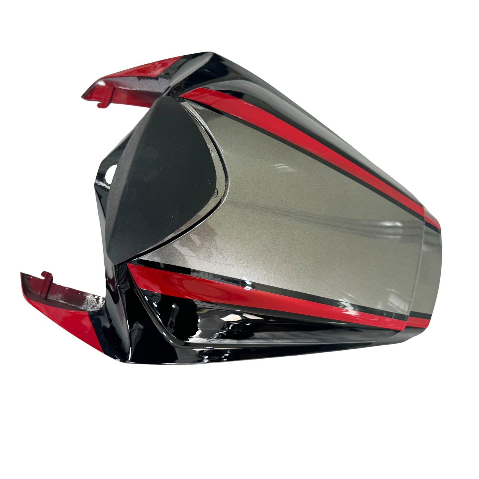 Amotopart 2008-2011 Honda CBR1000RR ciemnoszary z czerwonym zestawem owiewki Stripe