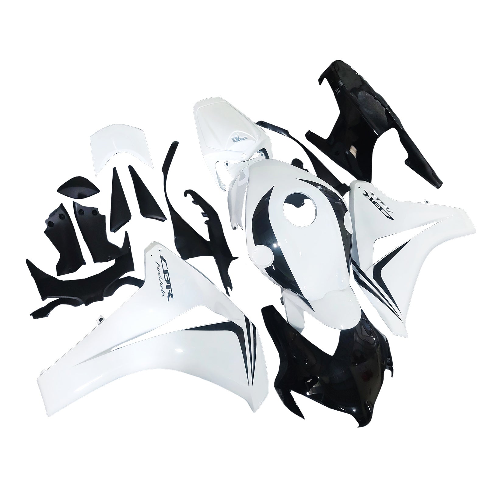 Amotopart 2008-2011 Honda CBR1000RR Blanco&BKit de carenado lack