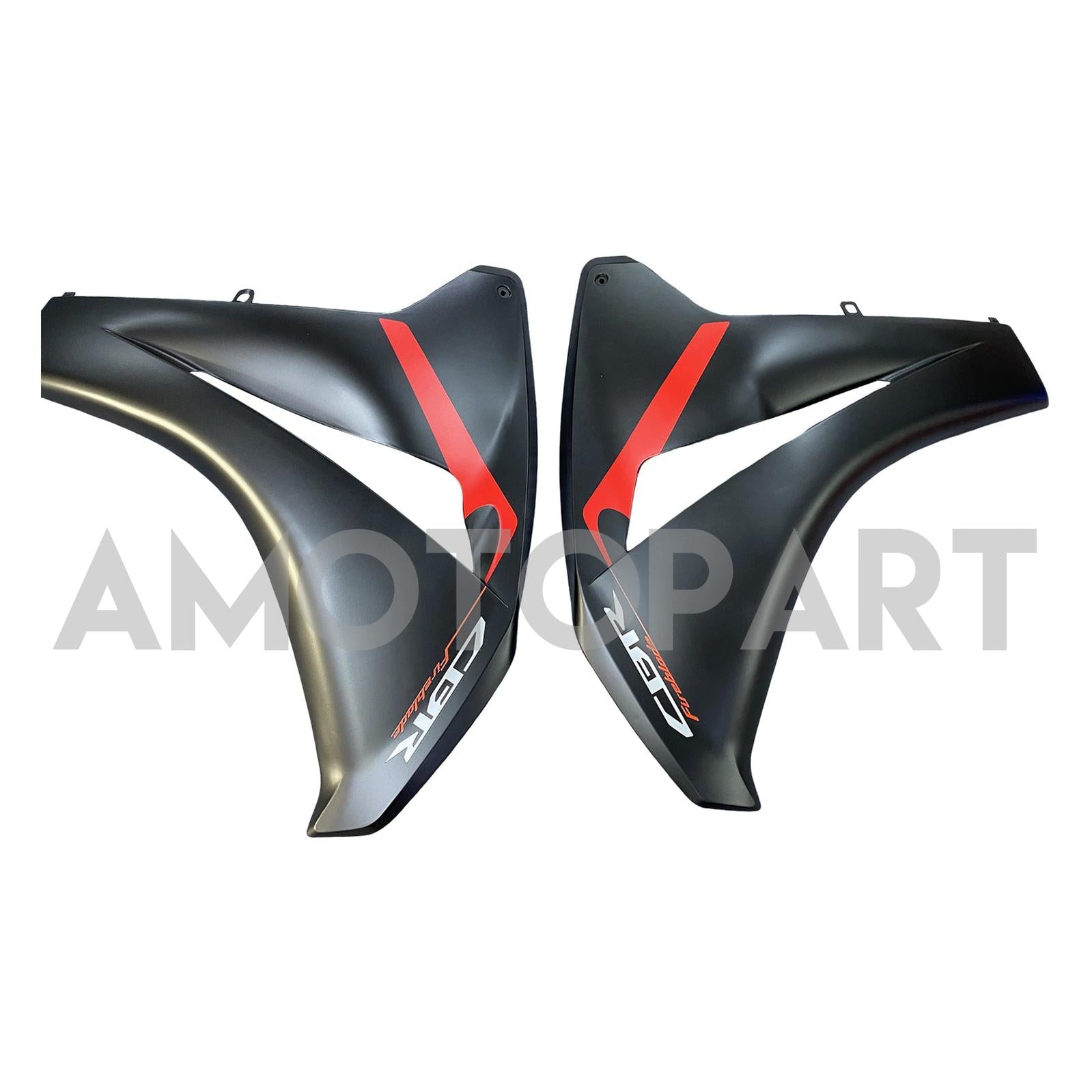 Amotopart 2008-2011 Honda CBR1000RR Matte Black with Red Fairing Kit