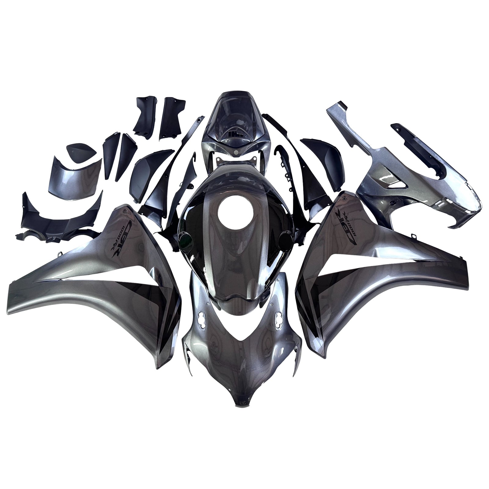 Amotopart 2008-2011 Honda CBR1000RR Kit de carenado gris brillante