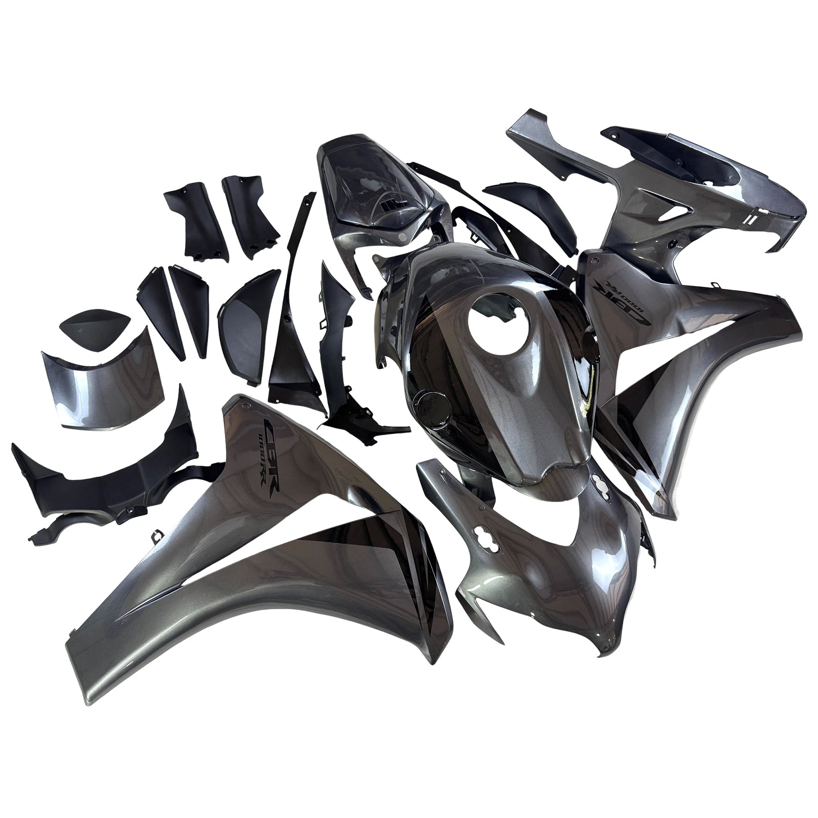 Amotopart 2008-2011 Honda CBR1000RR Kit de carenado gris brillante