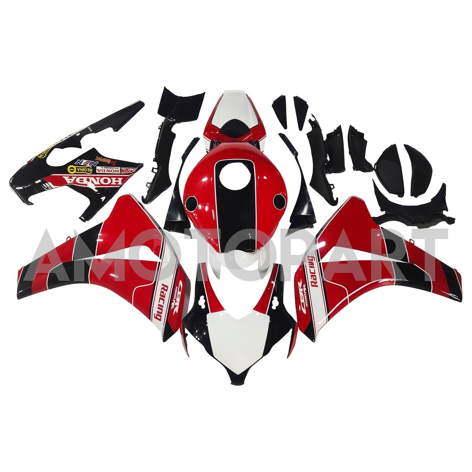 Amotopart 2008-2011 Honda CBR1000RR Red&Black Fairing Kit