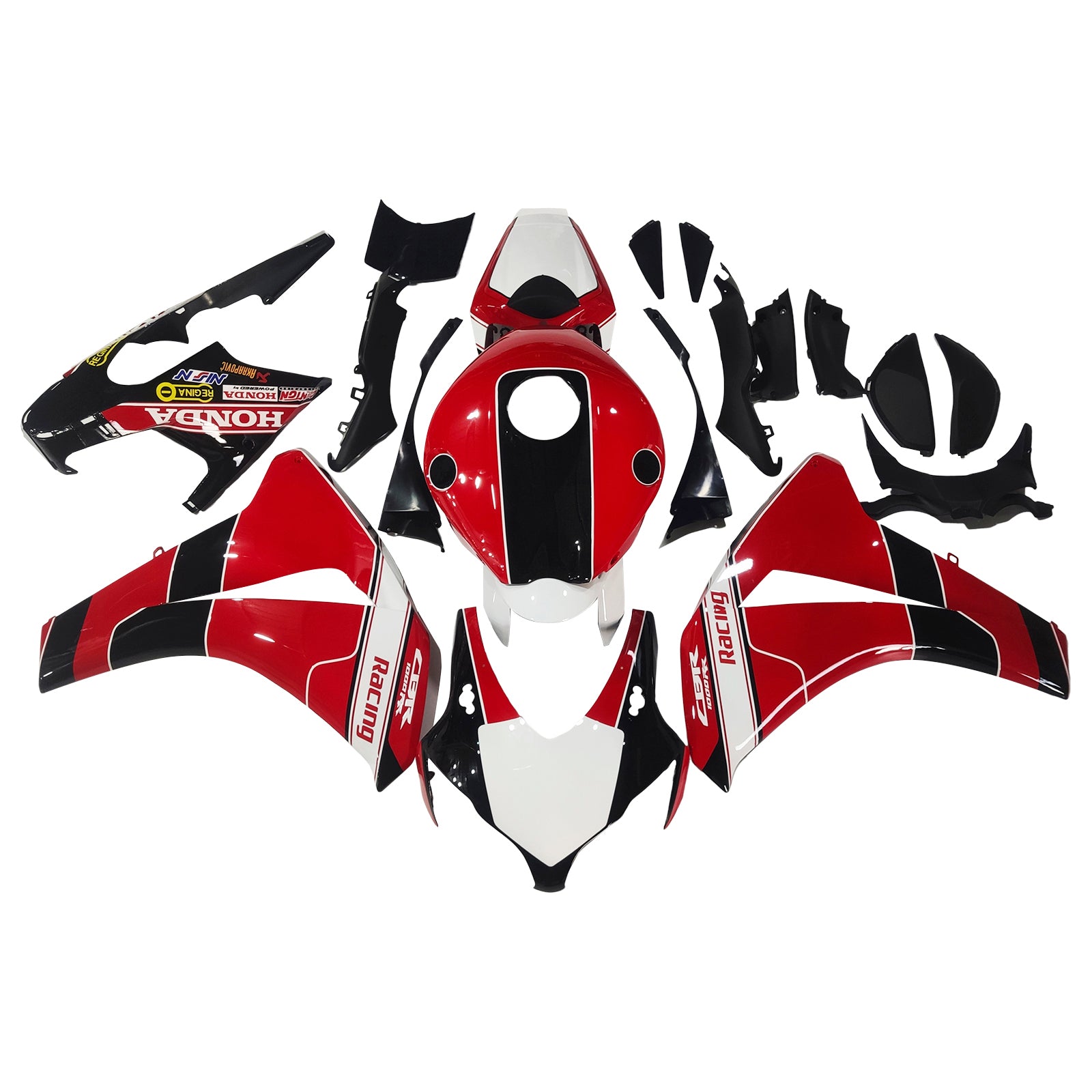 Kit carena Amotopart 2008-2011 Honda CBR1000RR rosso e nero