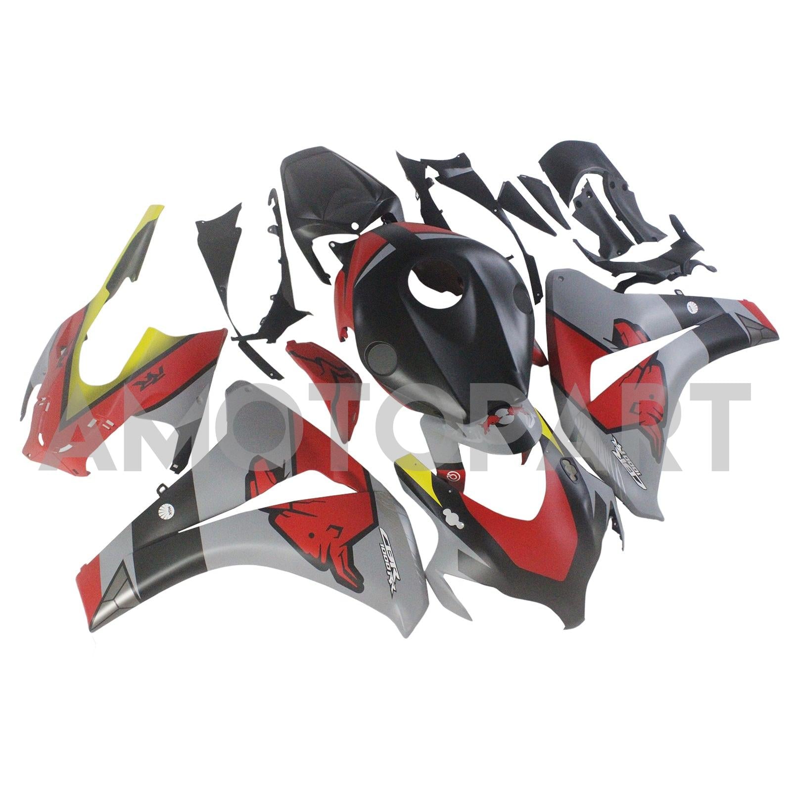 Amotopart 2008-2011 Honda CBR1000RR Matte Grey s grafickou kapotou