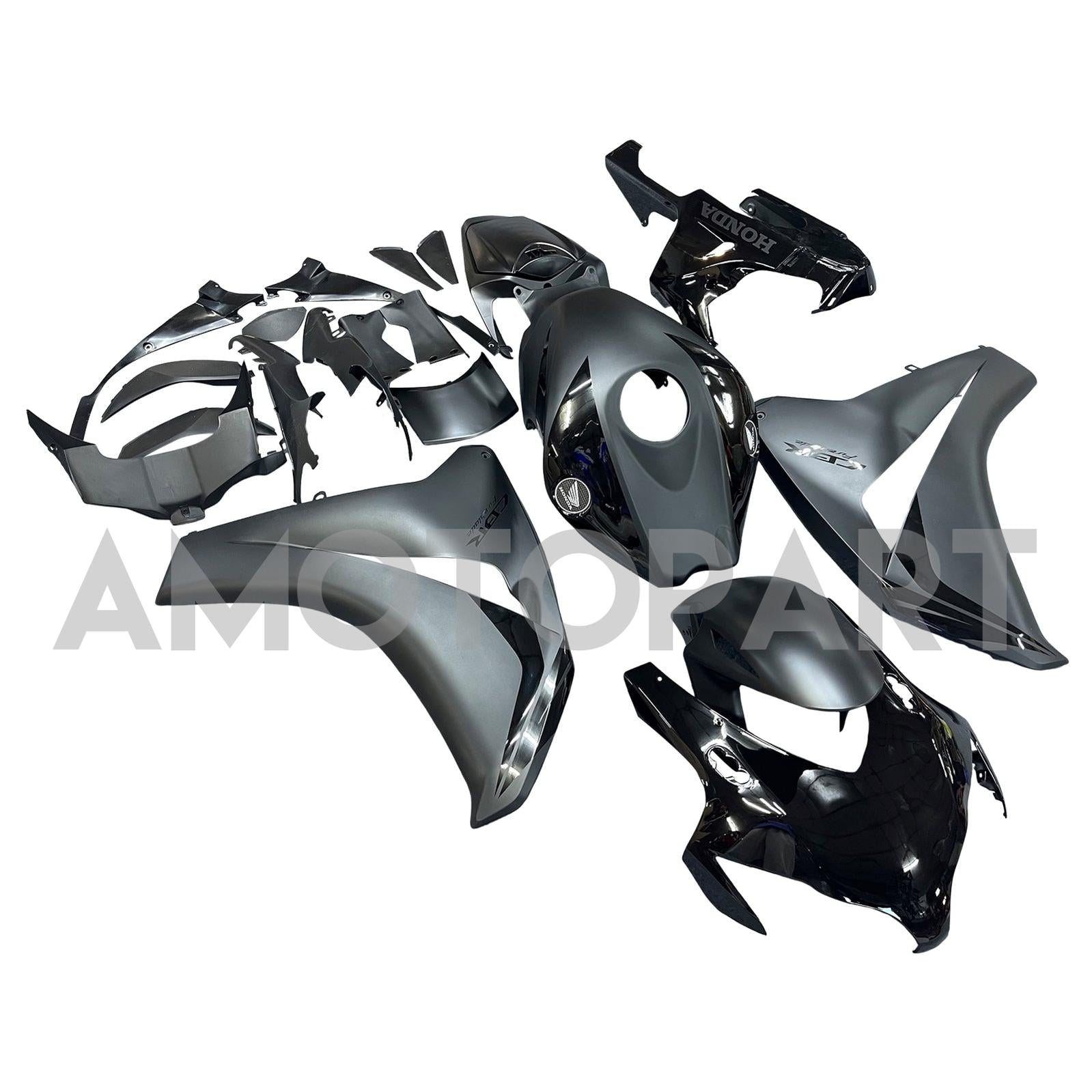 Amotopart 2008-2011 Honda CBR1000RR Matte & Gloss Black Fairing Kit