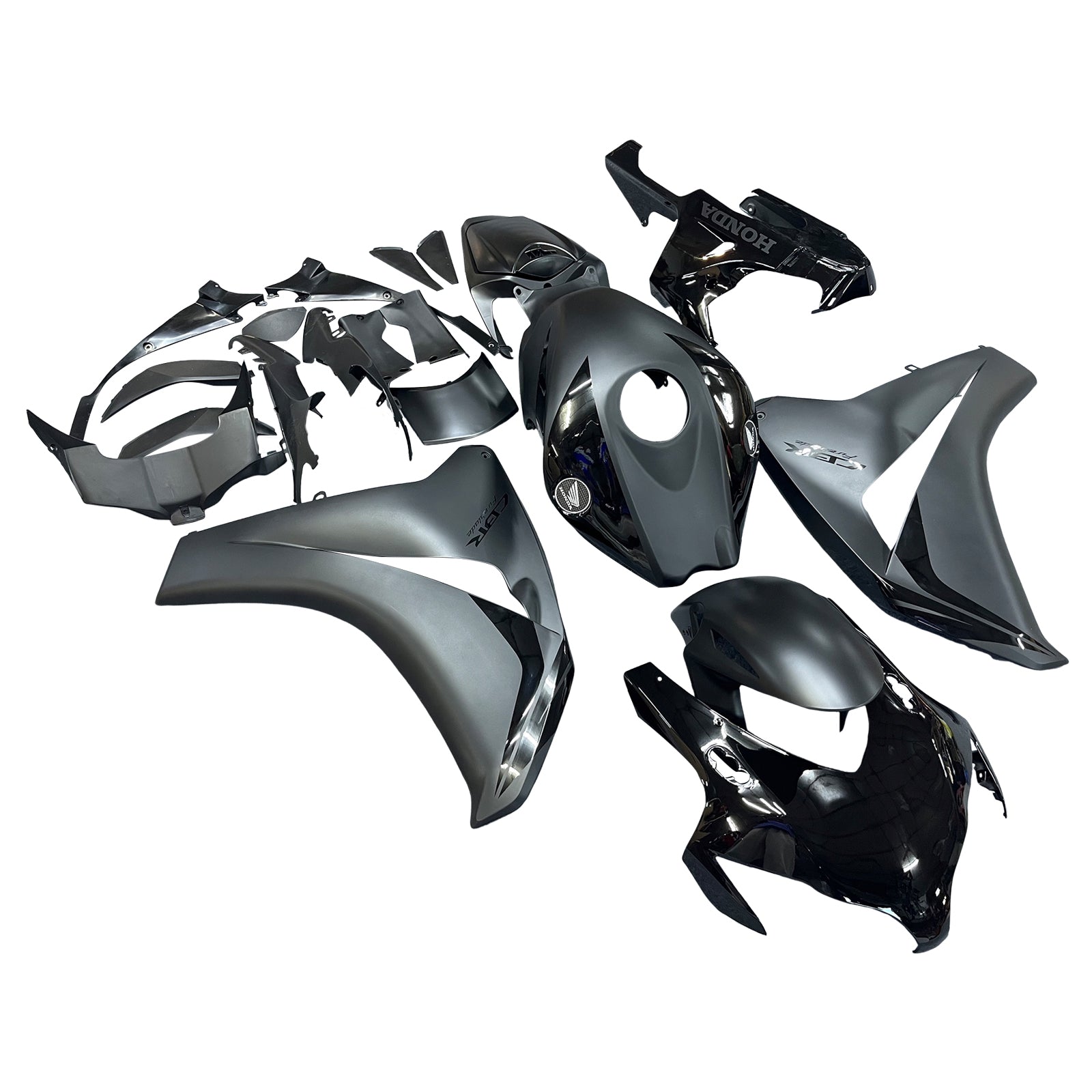 Amotopart 2008-2011 Honda CBR1000RR Matte & Gloss Black Fairing Kit