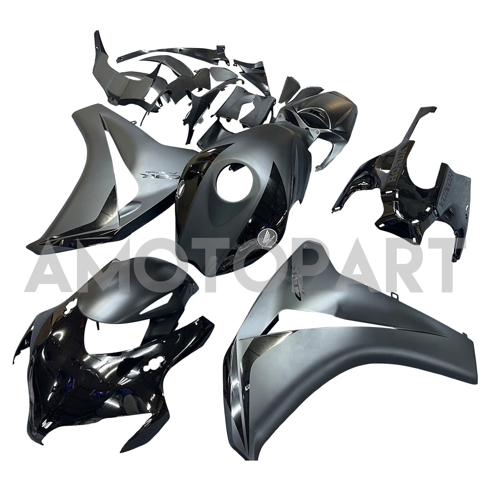 Amotopart 2008-2011 Honda CBR1000RR Matte & Gloss Black Fairing Kit
