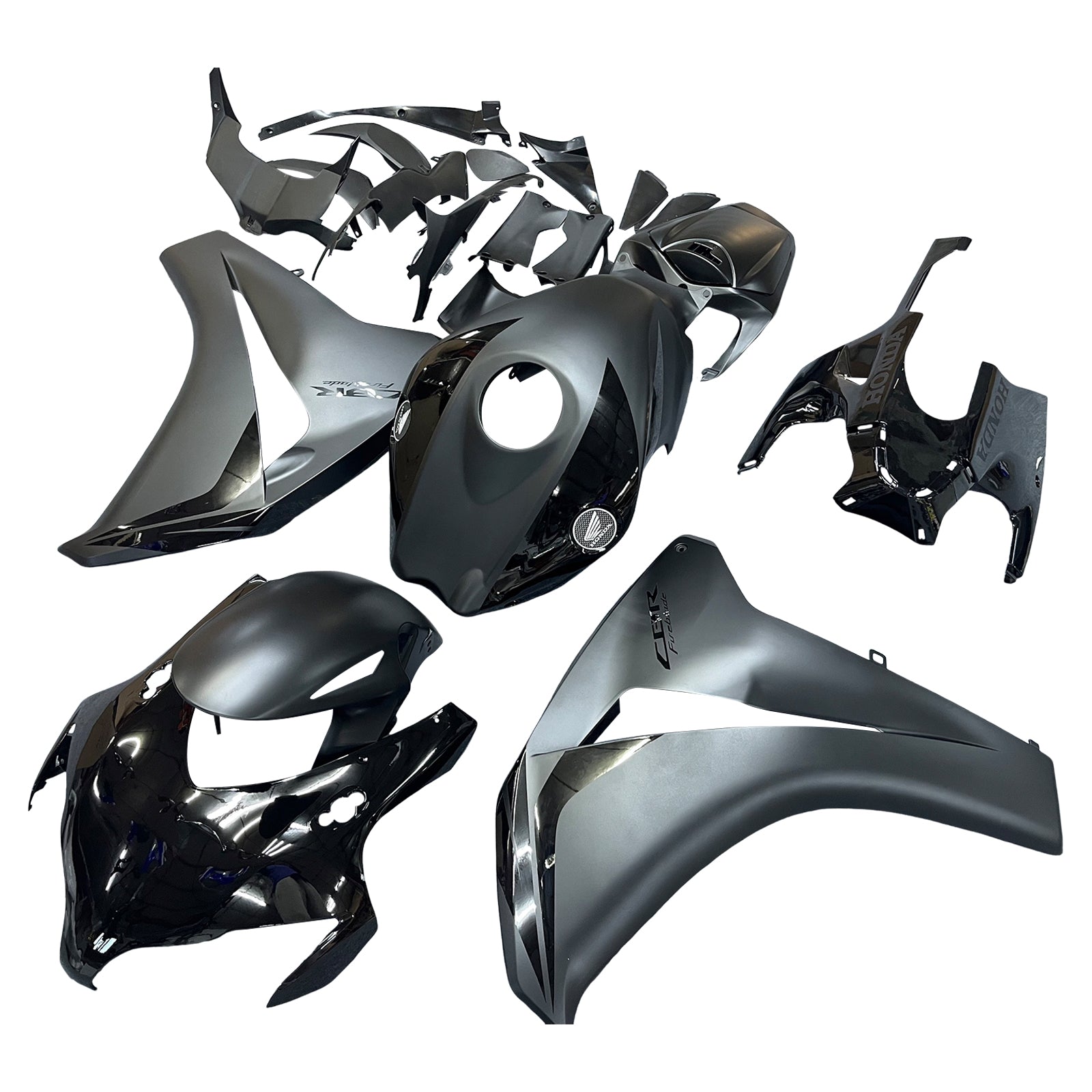 Amotopart 2008-2011 Honda CBR1000RR Matte & Gloss Black Fairing Kit