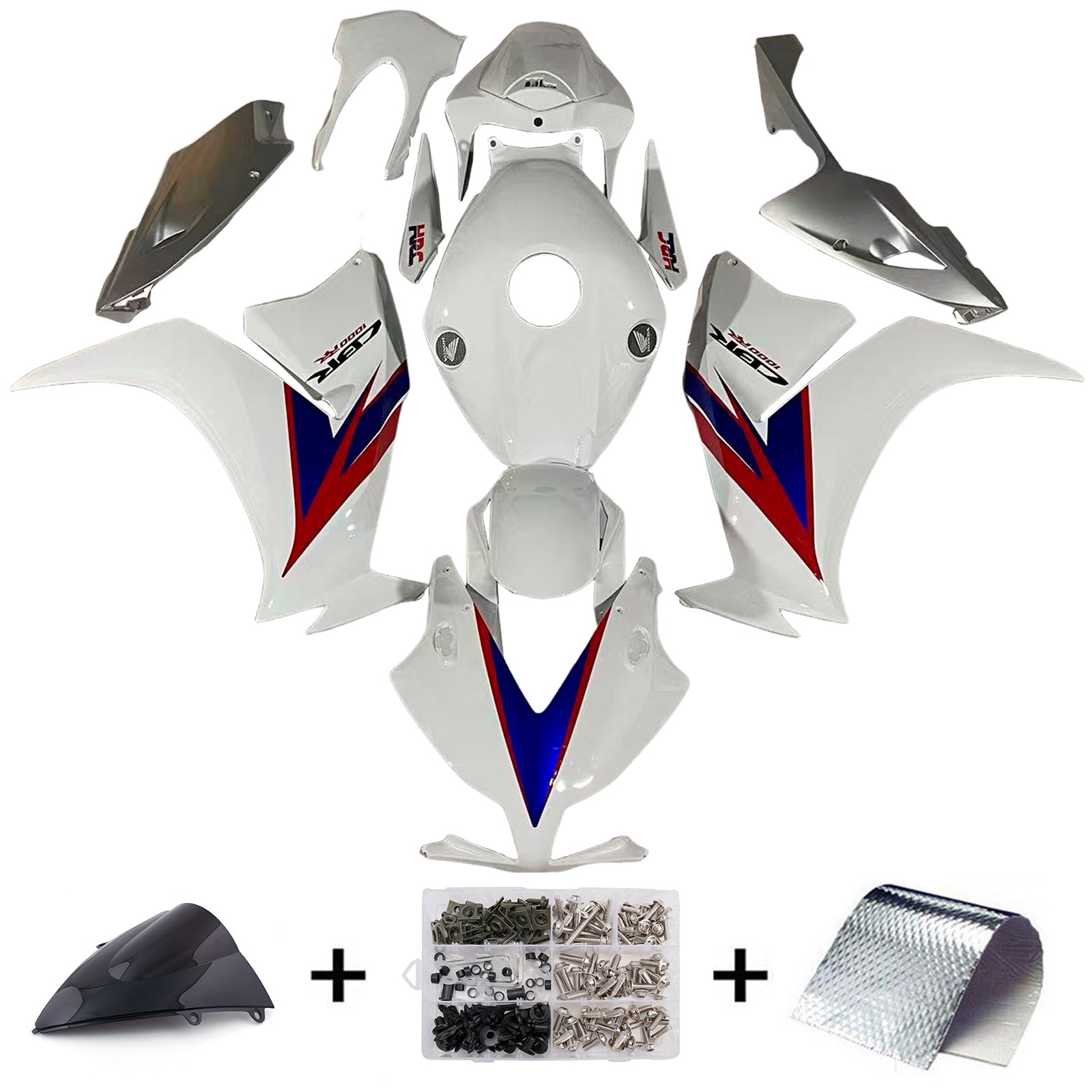 Amotopart 2012-2016 CBR1000RR Honda Blue&Red Style3 Fairing Kit
