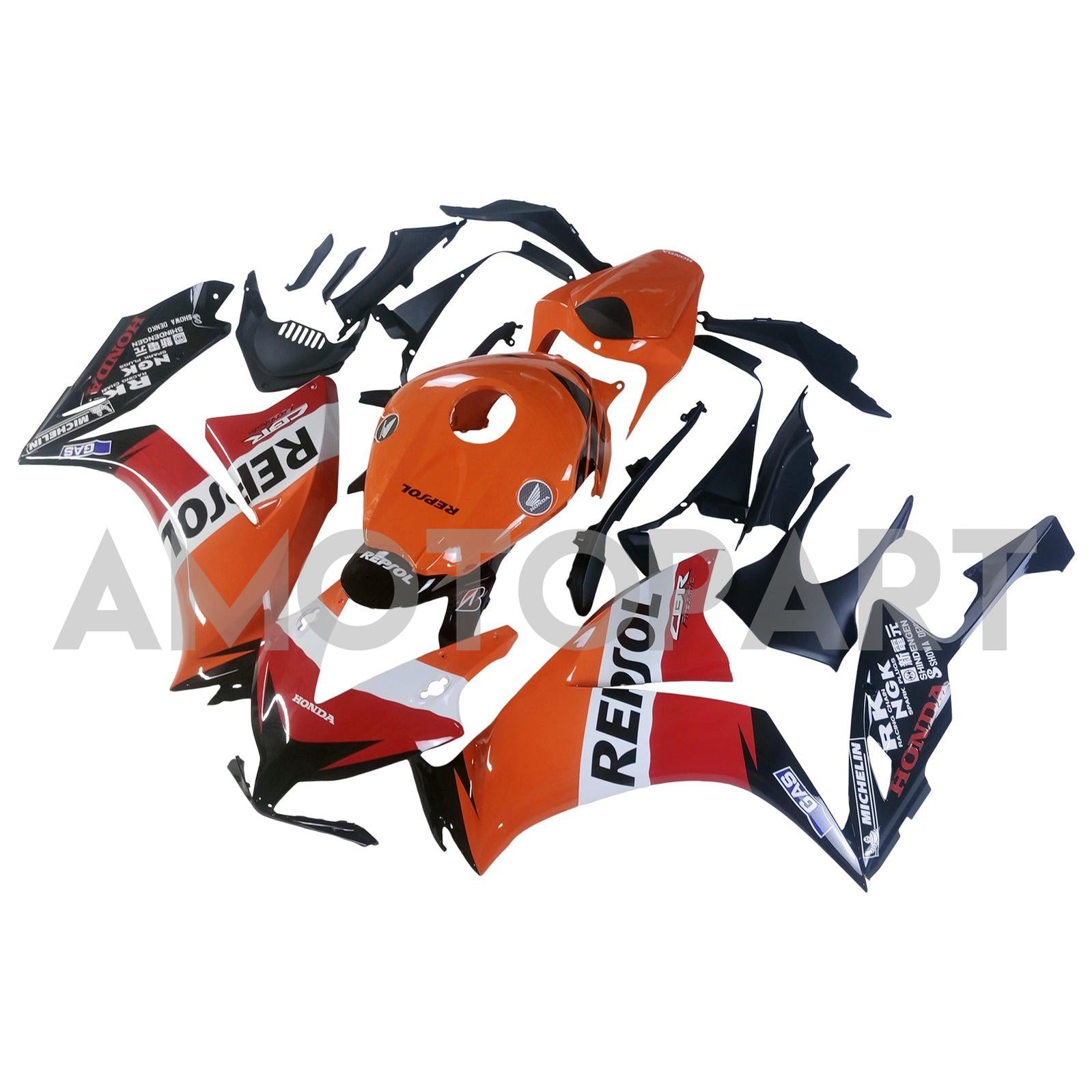 Amotopart 2012-2016 CBR1000RR Honda Orange&Red Fairing Kit