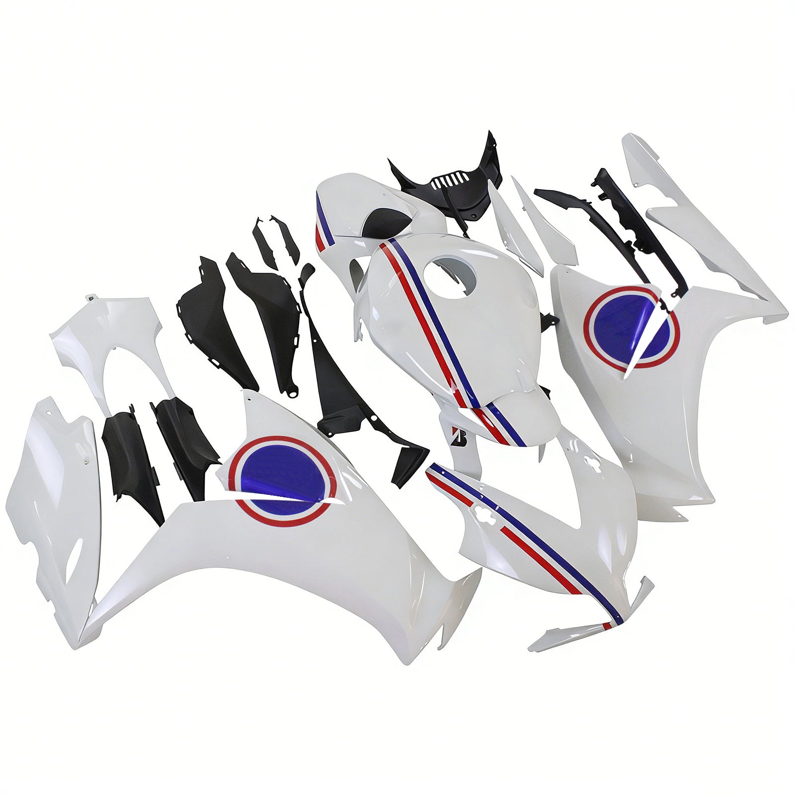 Amotopart 2012-2016 CBR1000RR Honda White with Blue Accent Fairing Kit